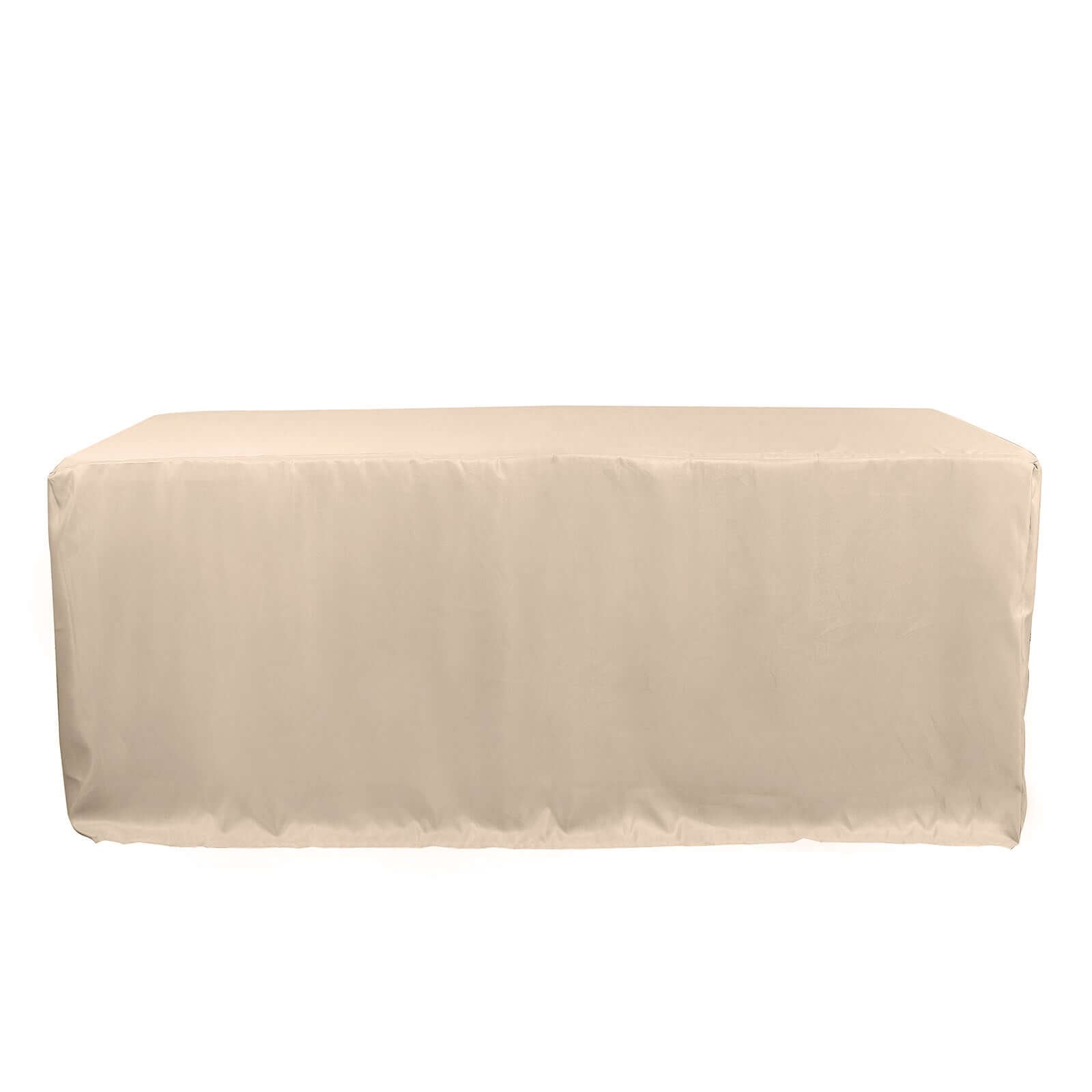 Fitted Polyester 96x30 Rectangle Tablecloth Nude - Durable and Easy to Maintain Table Cover