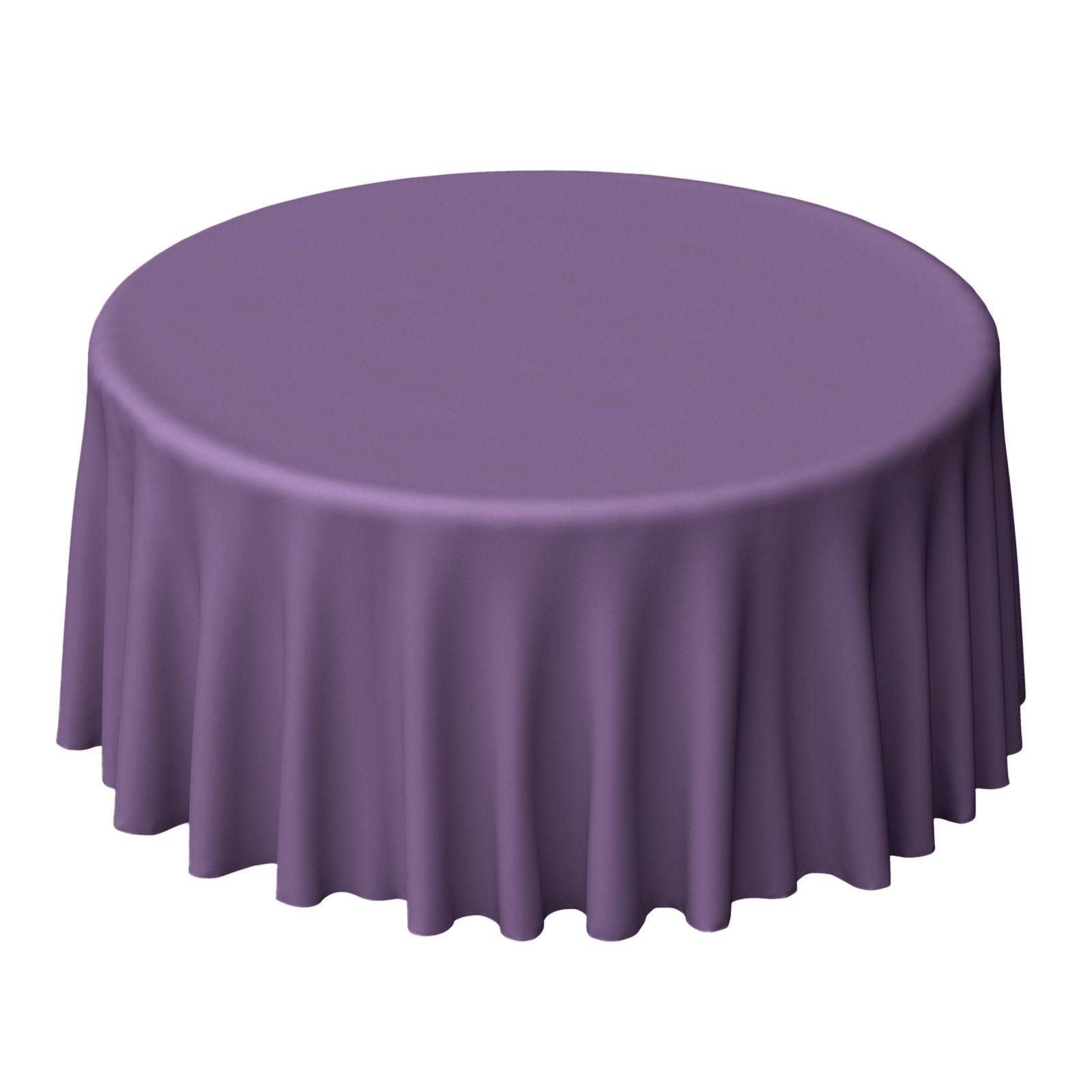 Polyester 120 Round Tablecloth Violet Amethyst - Seamless Wrinkle-Resistant Table Cover