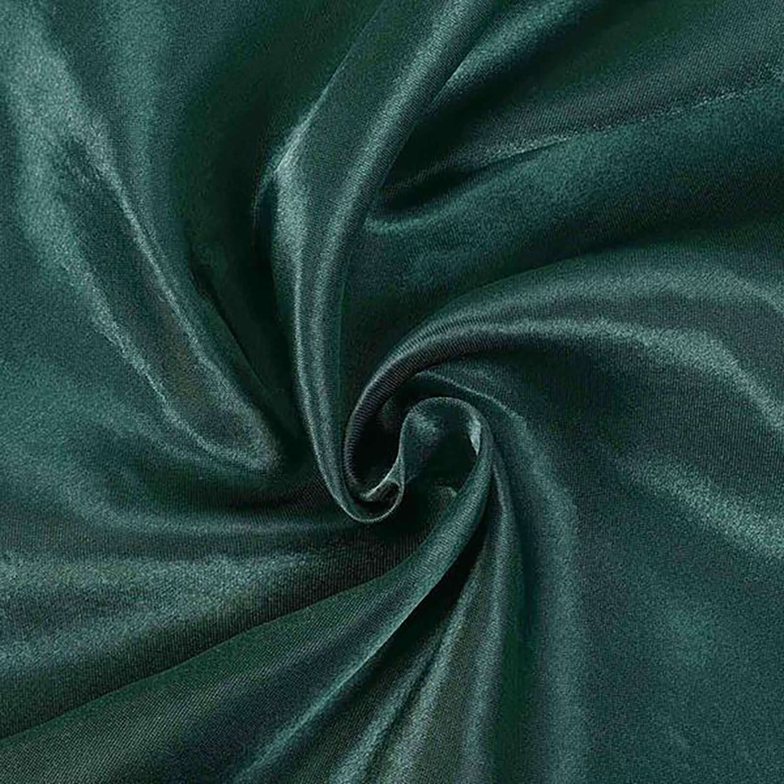 Satin Rectangular 60x102 Tablecloth Hunter Emerald Green - Smooth and Lustrous Table Cover