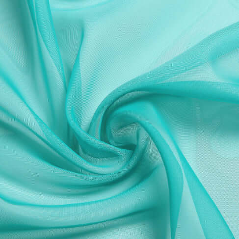 18ft Turquoise Sheer Organza Wedding Arch Drapery Fabric, Window Scarf Valance