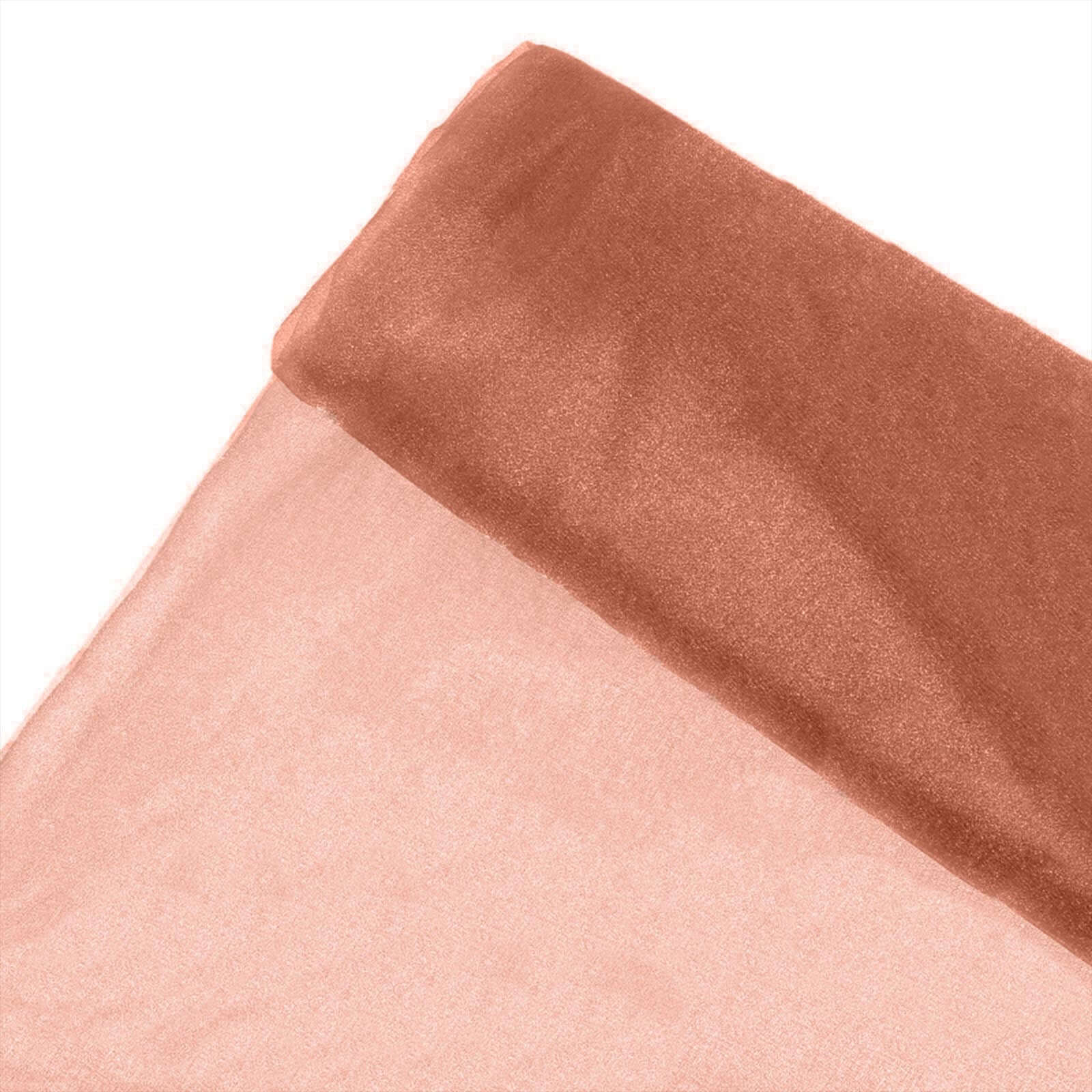 54x10yd Terracotta (Rust) Solid Sheer Chiffon Fabric Bolt, DIY Voile Drapery Fabric