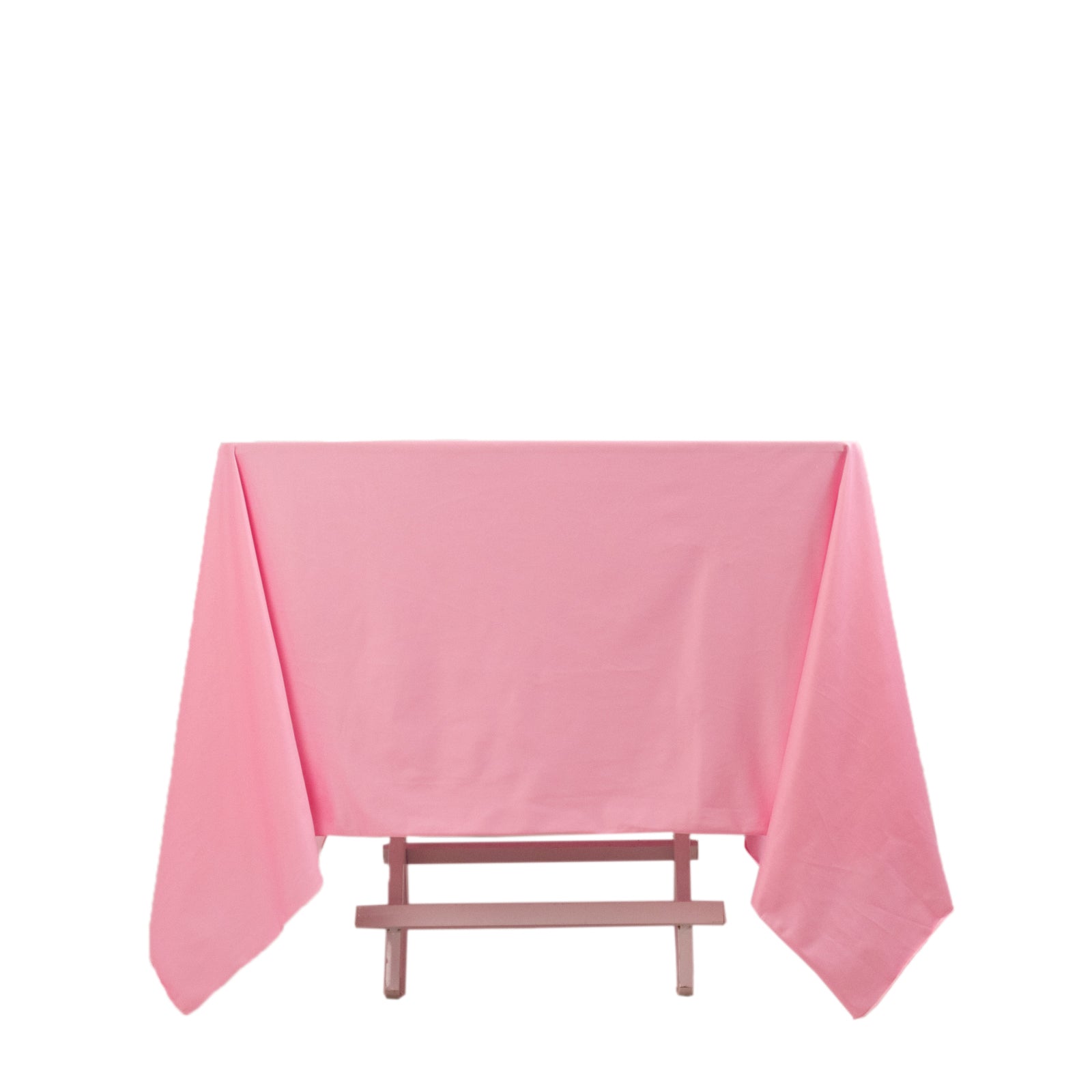 Premium Scuba Square 70x70 Tablecloth Pink - Wrinkle Free & Stain Resistant Table Cover