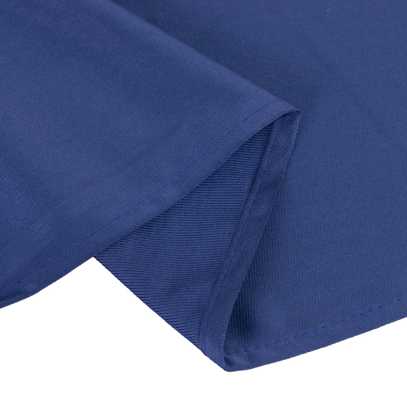 Premium Scuba Round 108 Tablecloth Navy Blue - Wrinkle Free & Stain Resistant Table Cover