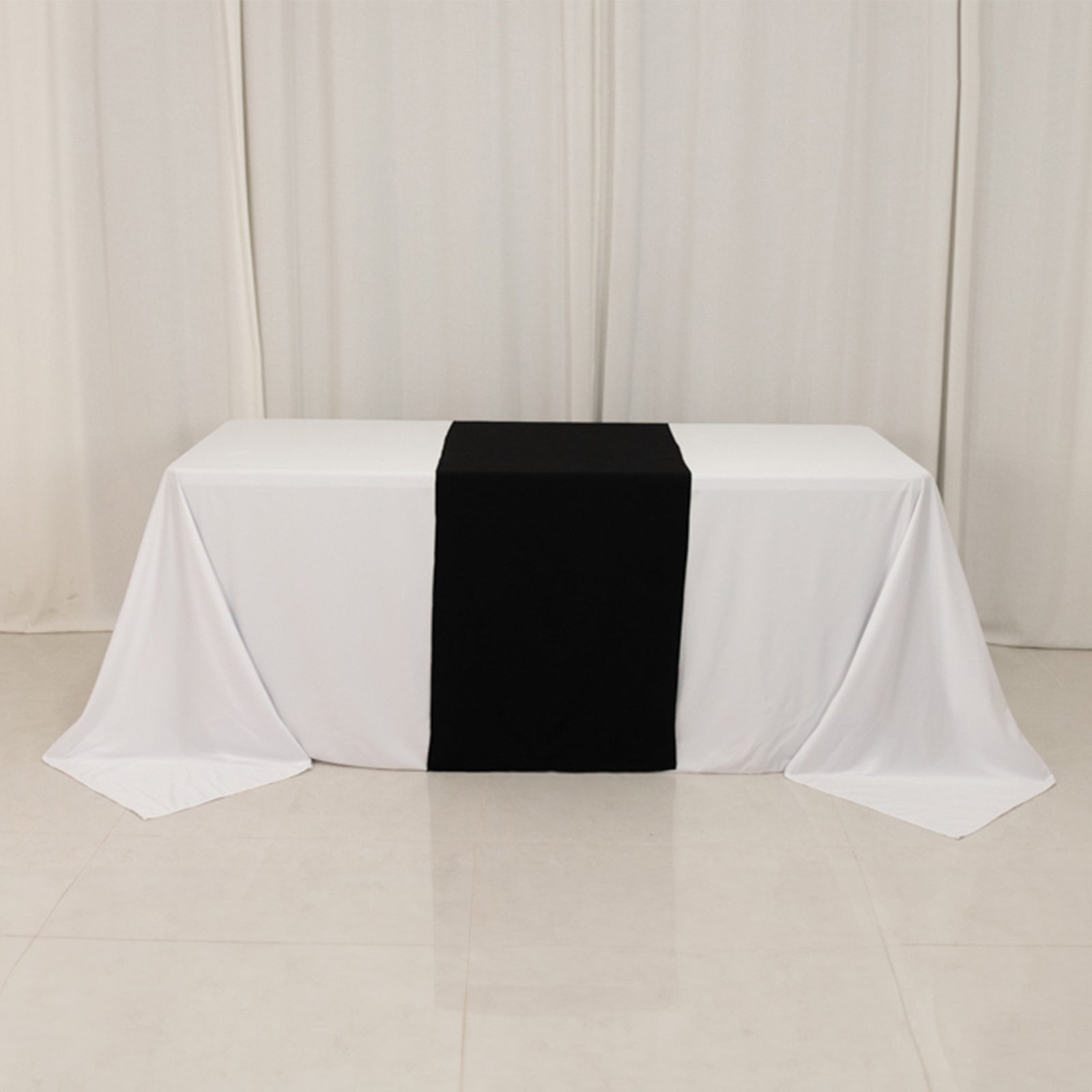 Wide Premium Polyester 24x72 Table Runner Black - Sublimation Printable Banner