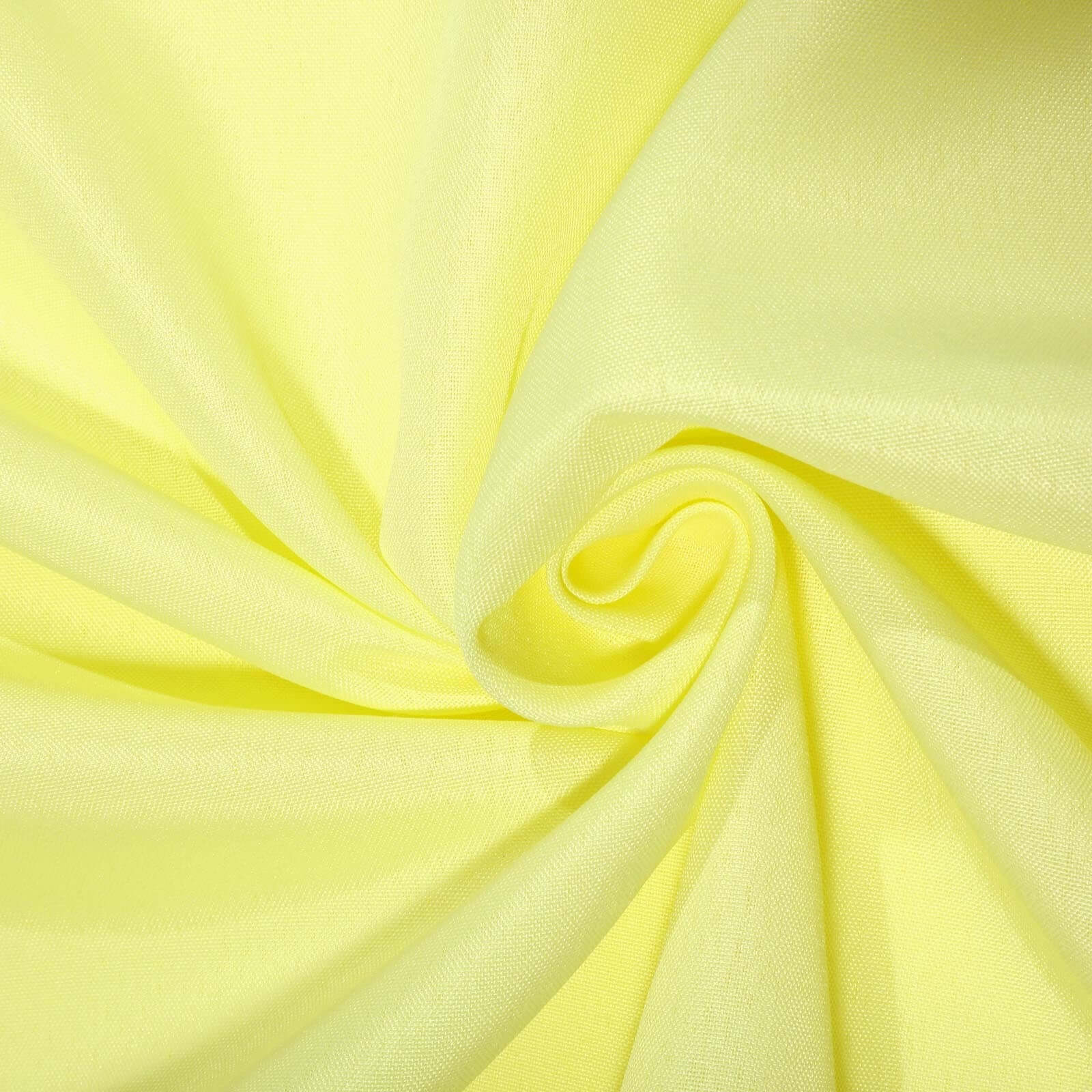 Polyester 108 Round Tablecloth Yellow - Wrinkle-Resistant Table Cover