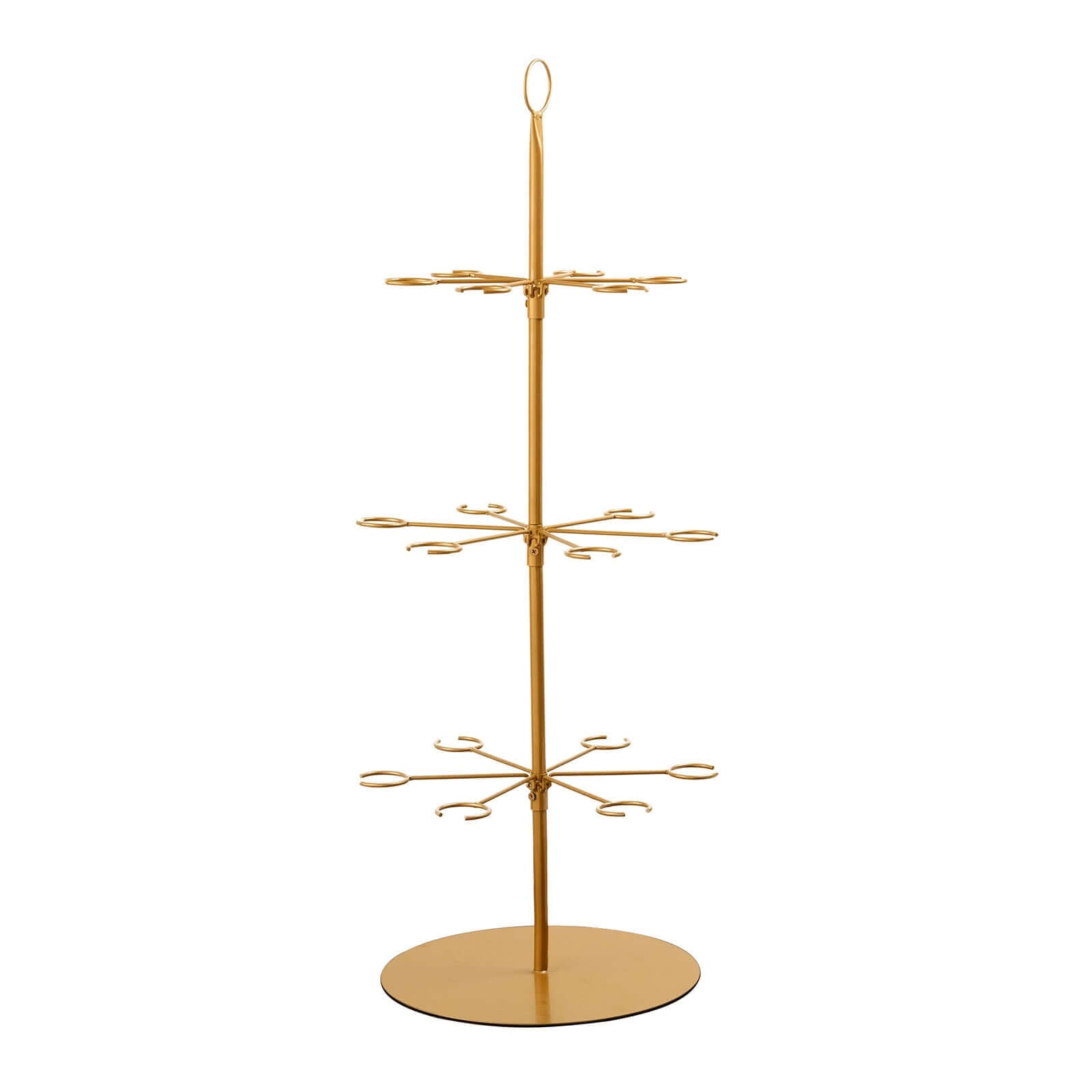 3-Tier Champagne Glass Holder Tower Gold - Modern Metal Flute Display Rack Cocktail Tree Stand for Professional & Home Use 33