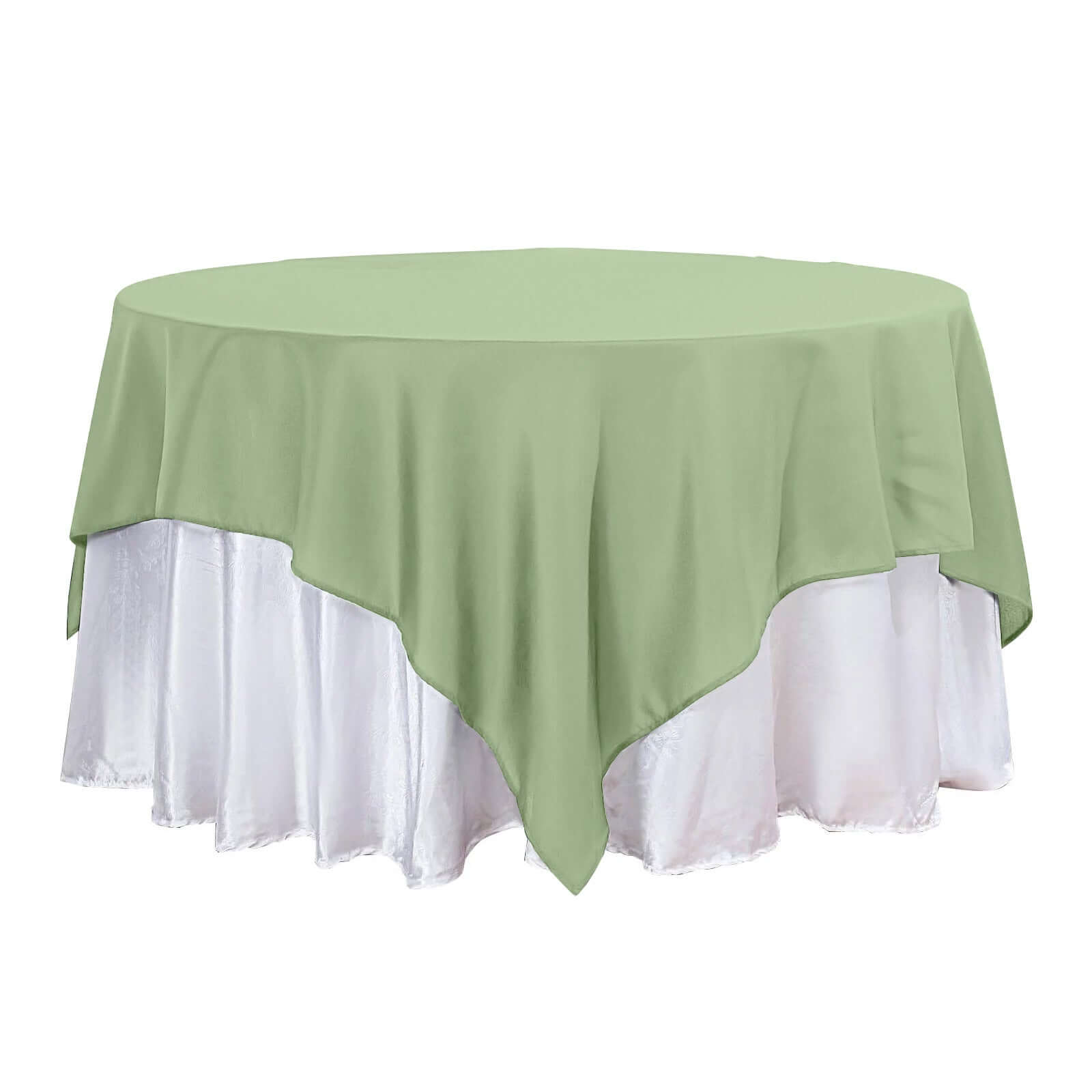 Polyester Square 90x90 Tablecloth Sage Green - Wrinkle-Resistant & Durable Table Cover