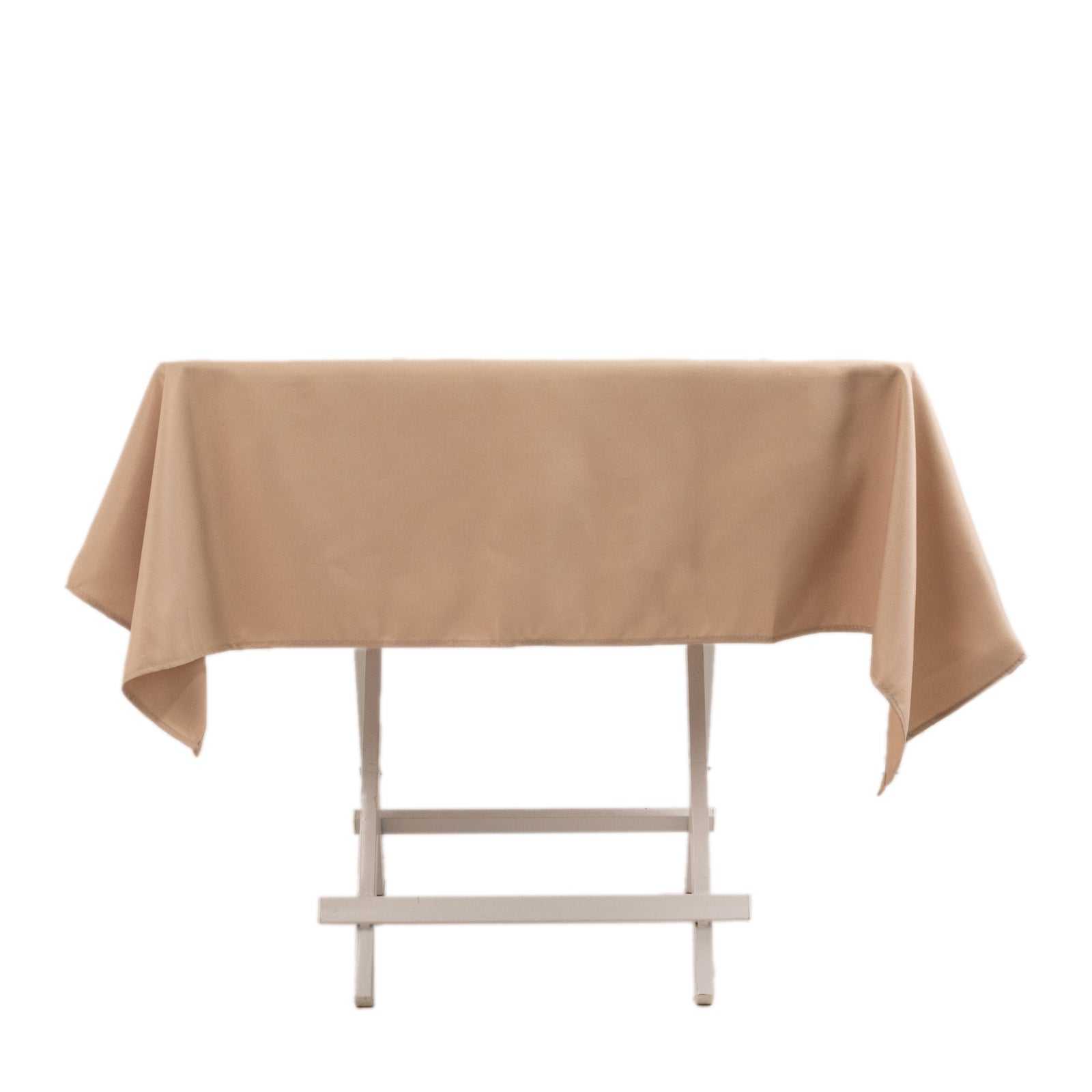 Premium Polyester 54x54 Square Tablecloth Nude - 220GSM Stain and Wrinkle-Resistant Table Cover