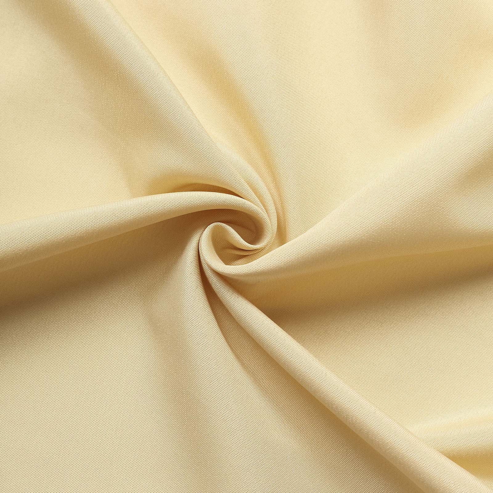 2 Pack Champagne Polyester Event Curtain Drapes, 10ftx8ft Backdrop Event Panels With Rod Pockets 130 GSM