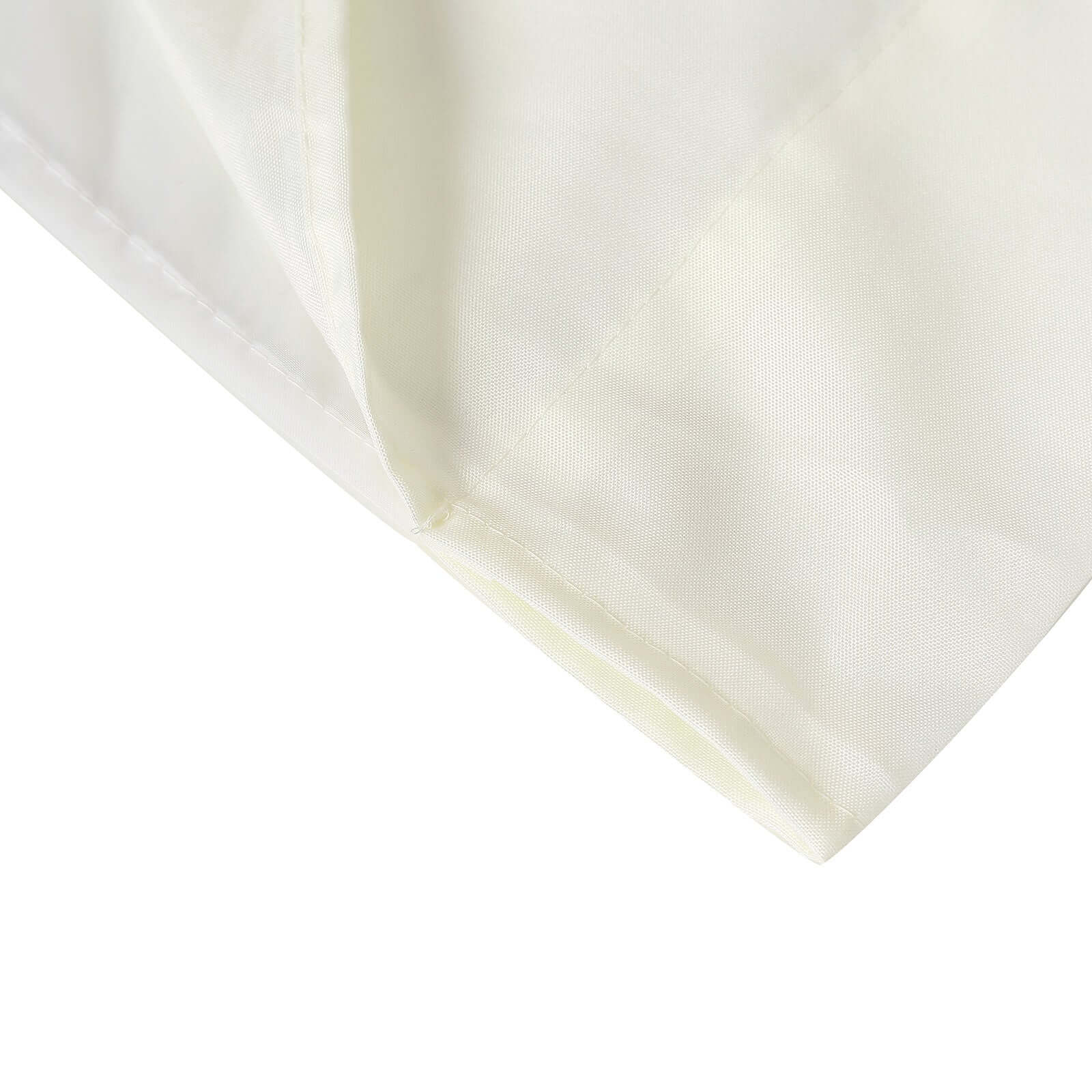 Ivory Chiffon Polyester Event Curtain Drapes, Dual Layer Divider Backdrop Curtain Panels with Rod Pockets - 10ftx10ft