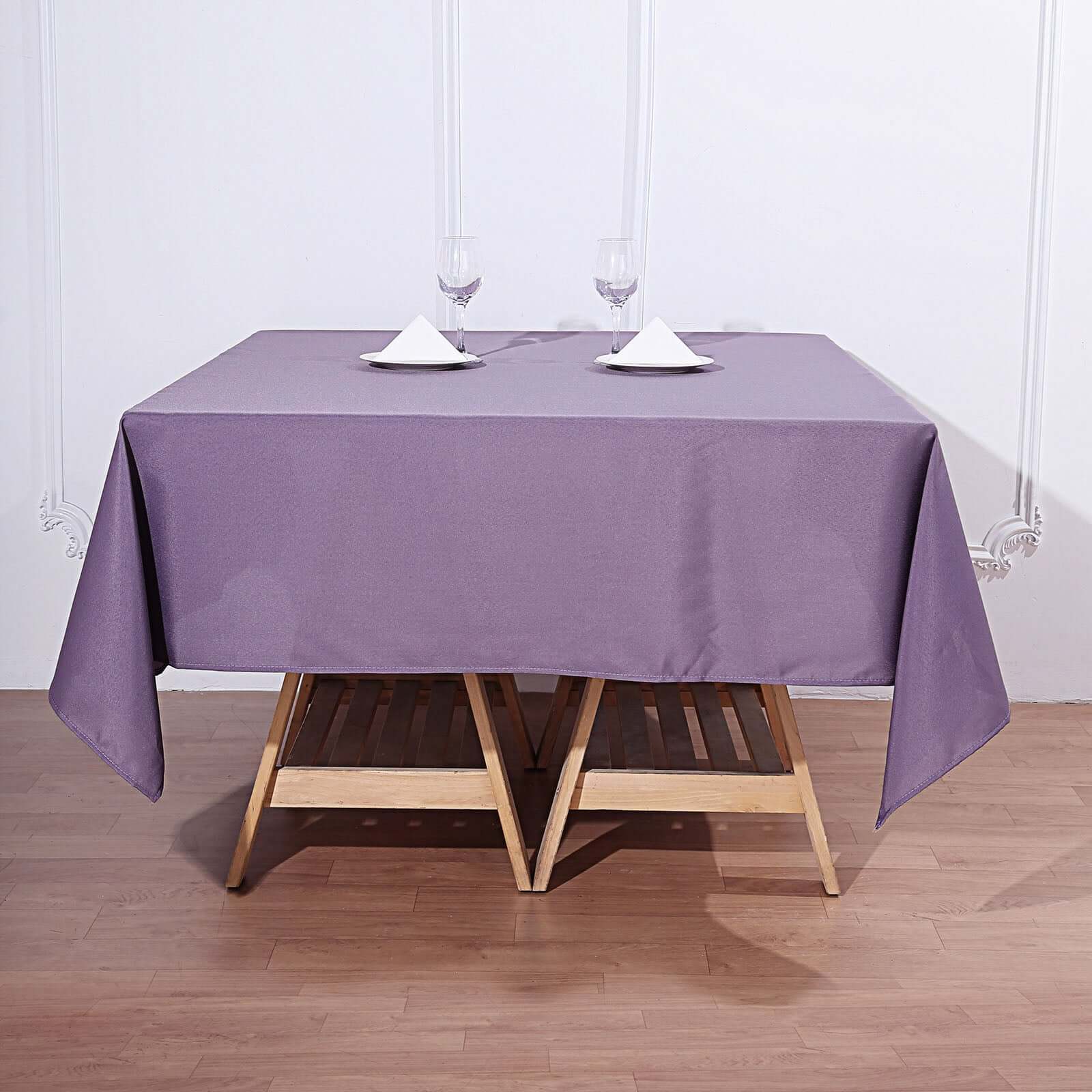 Polyester Square 70x70 Tablecloth Violet Amethyst - Wrinkle-Resistant & Durable Table Cover