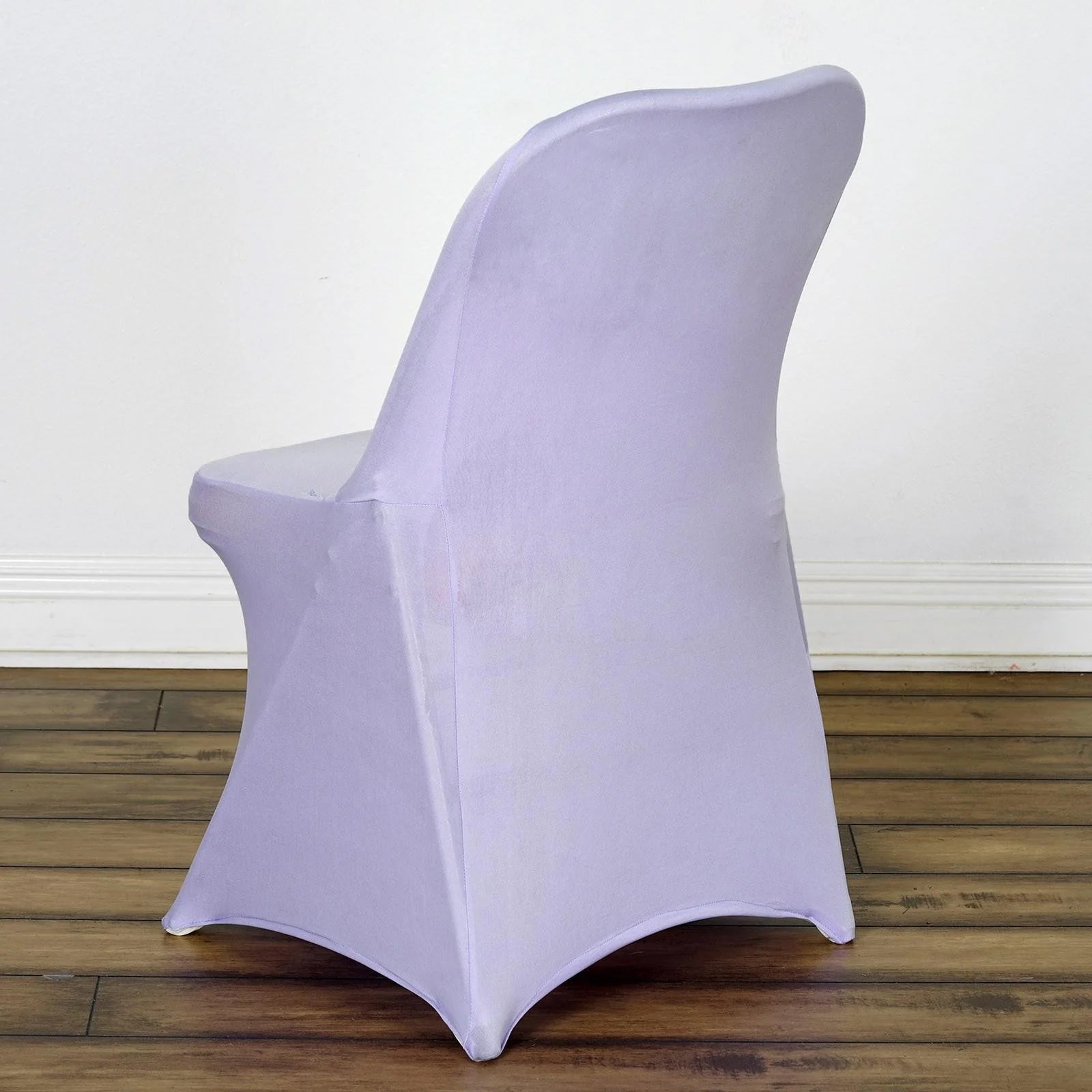 10 Pack Stretch Spandex Chair Covers Lavender Lilac for Folding Chairs - Durable 160GSM Fitted Slipcovers