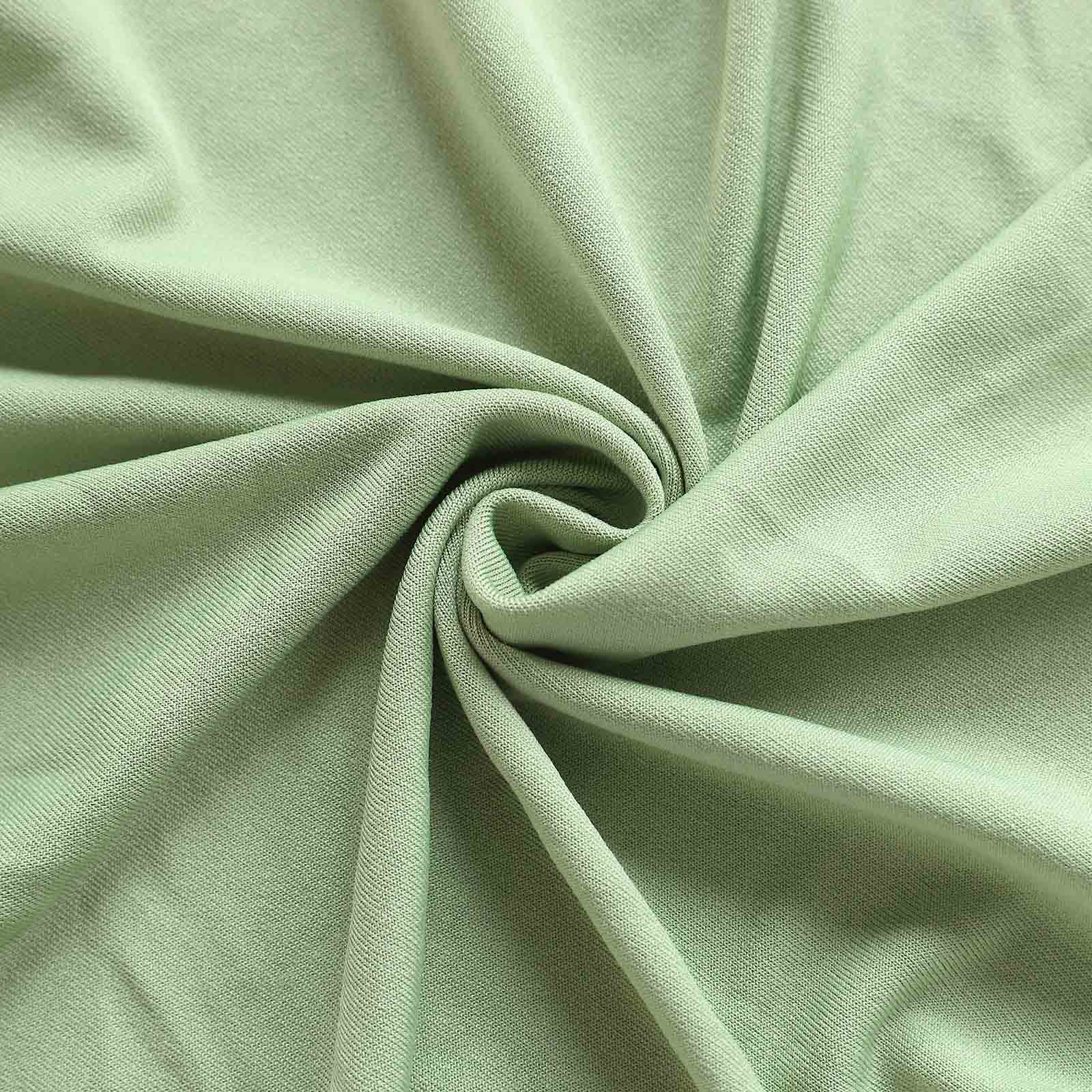 Spandex 24-32 Round Cocktail Table Cover Sage Green - Easy to Maintain Stretch Fitted Highboy Tablecloth