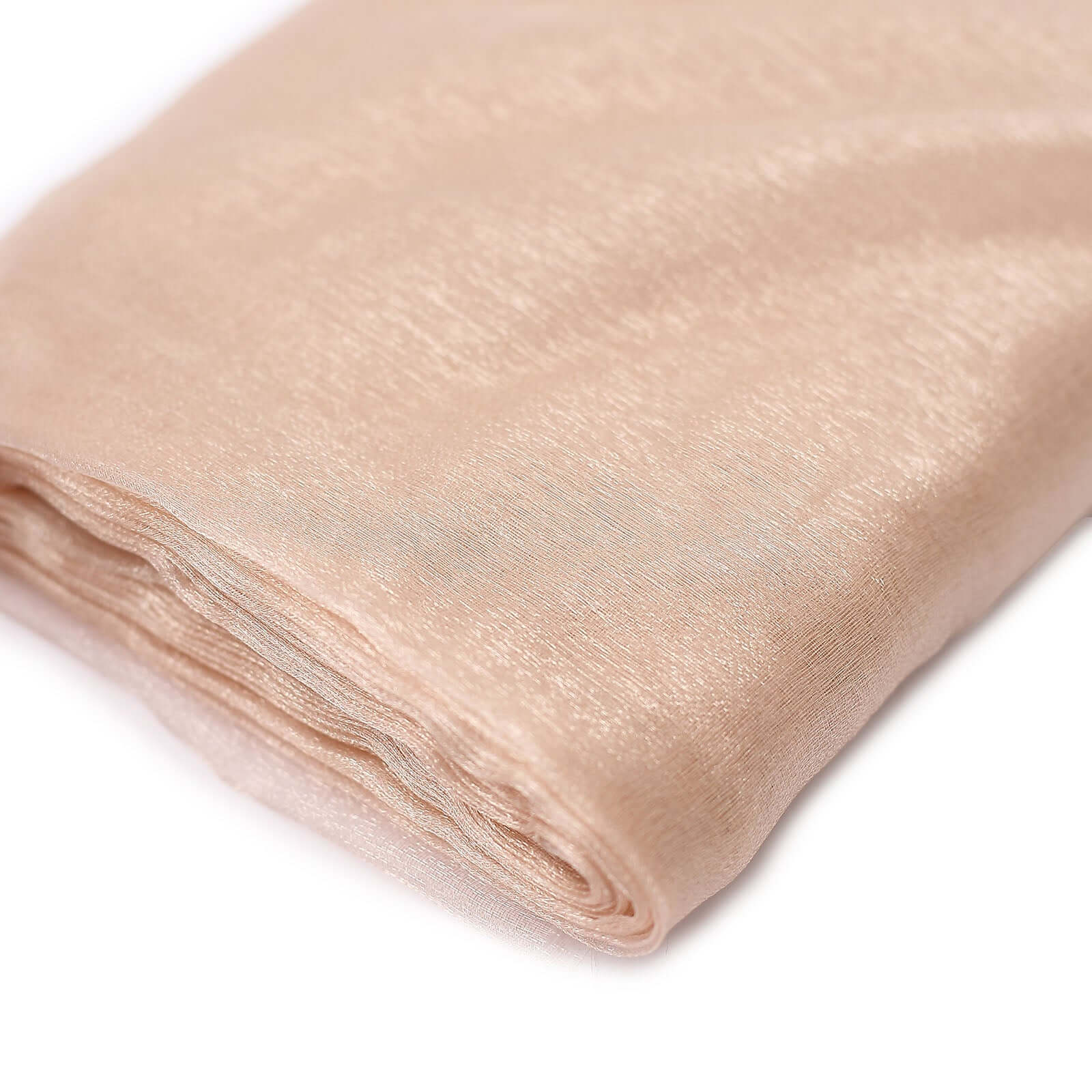 54x10yd Nude Solid Sheer Chiffon Fabric Bolt, DIY Voile Drapery Fabric