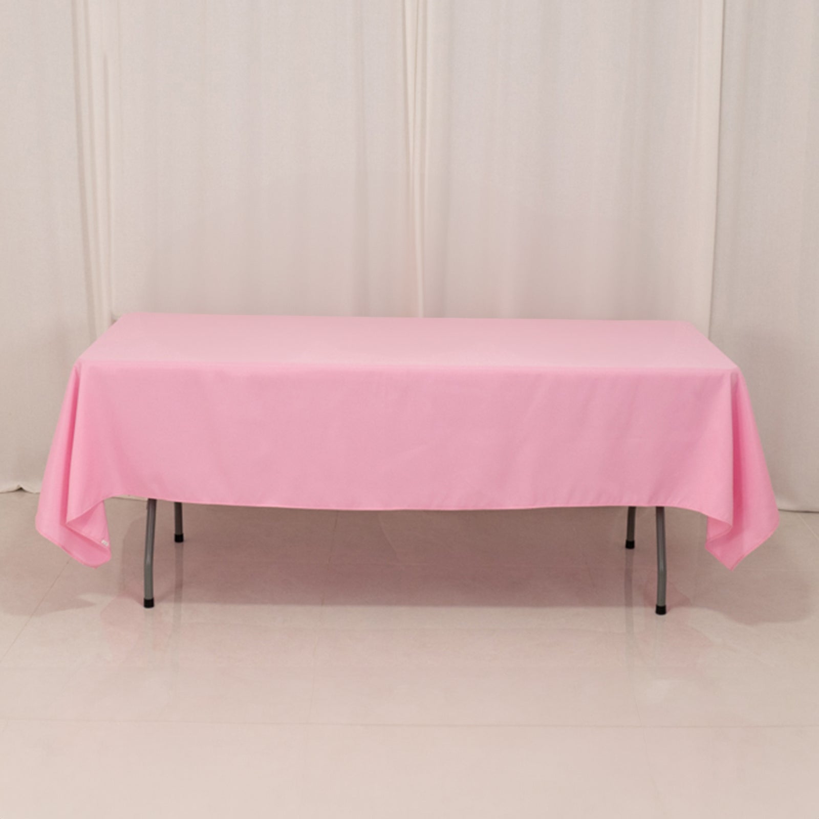 Premium Polyester 60x102 Rectangle Tablecloth Pink - Durable 220GSM Wrinkle-Resistant Table Cover