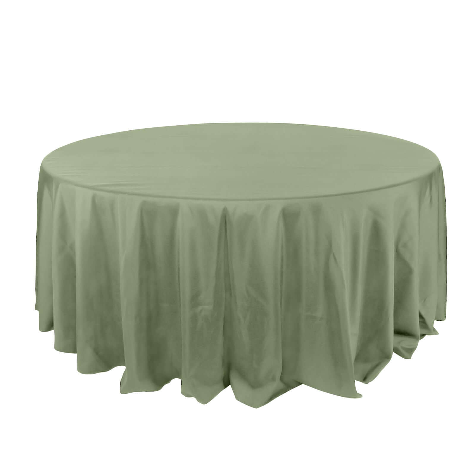 Polyester 132 Round Tablecloth Dusty Sage Green - Seamless Chic Table Cover