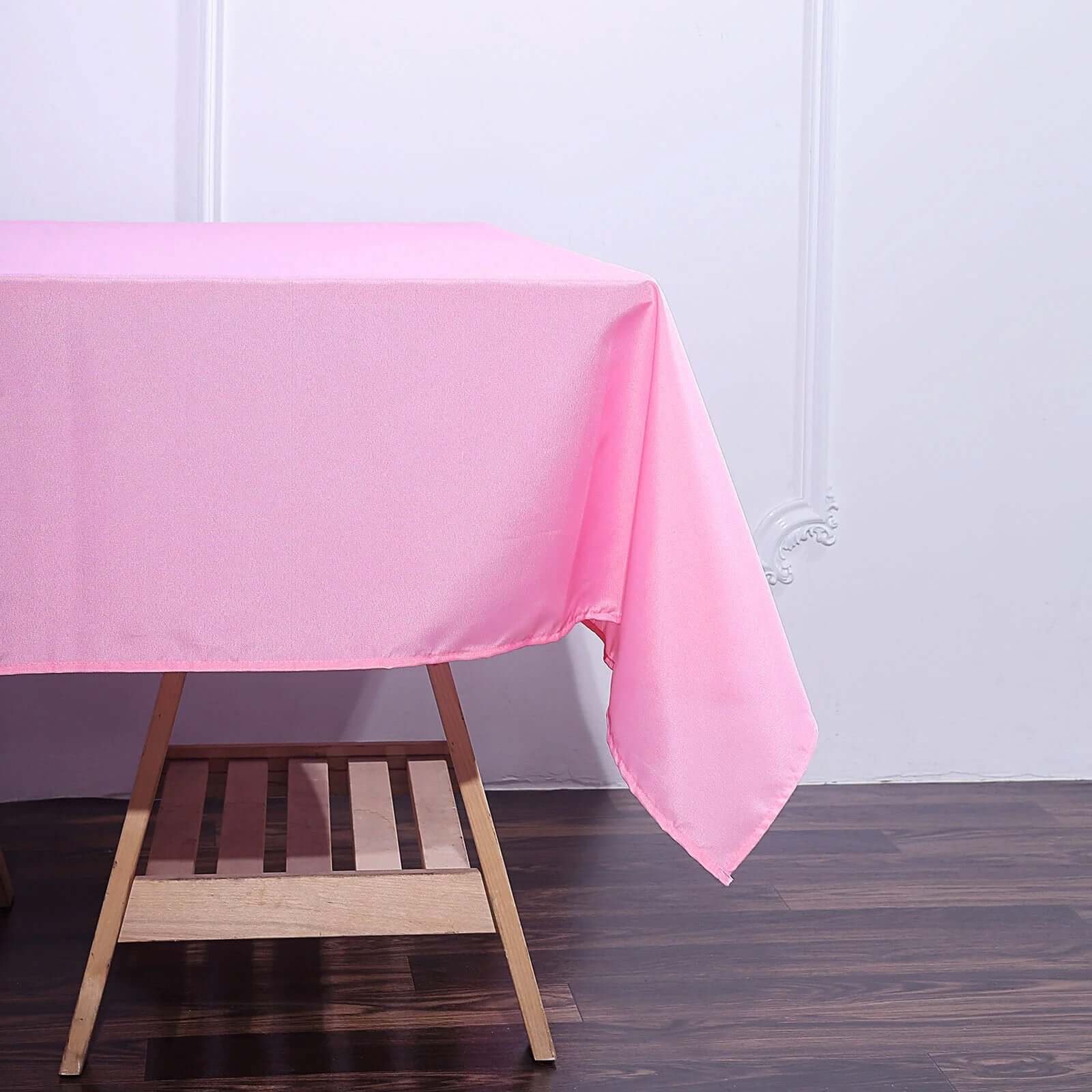 Polyester Square 70x70 Tablecloth Pink - Wrinkle-Resistant & Durable Table Cover