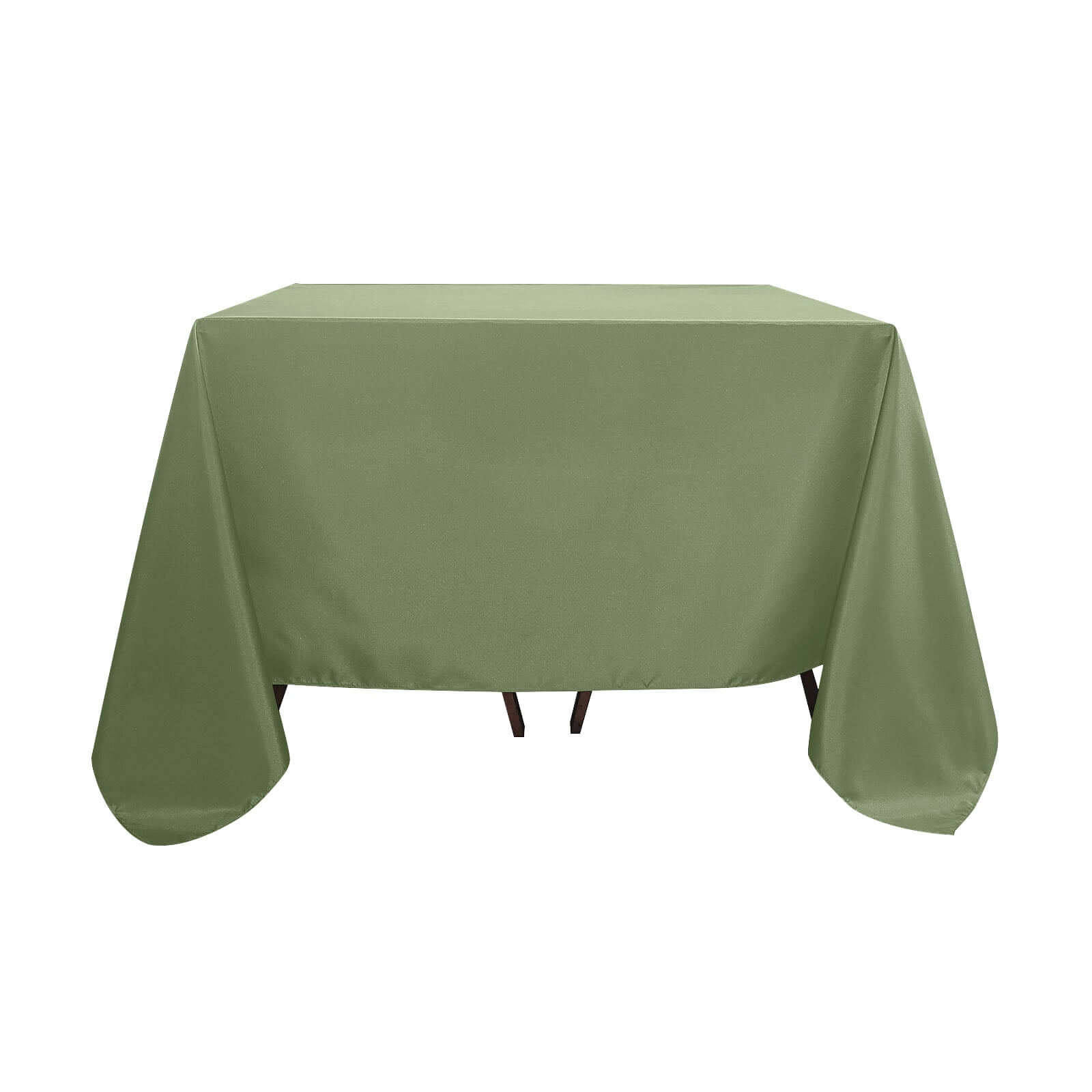 Polyester Square 90x90 Tablecloth Dusty Sage Green - Wrinkle-Resistant & Durable Table Cover