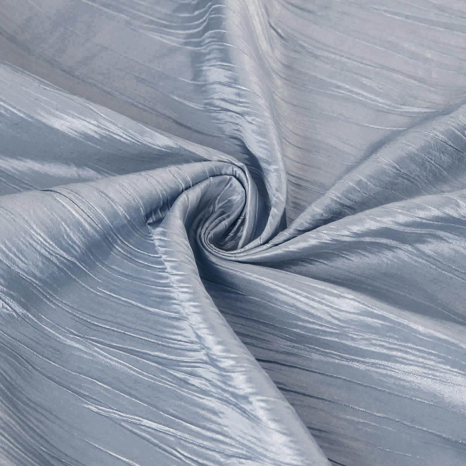 Taffeta 90x156 Rectangle Tablecloth Dusty Blue - Accordion Crinkle Seamless Table Cover