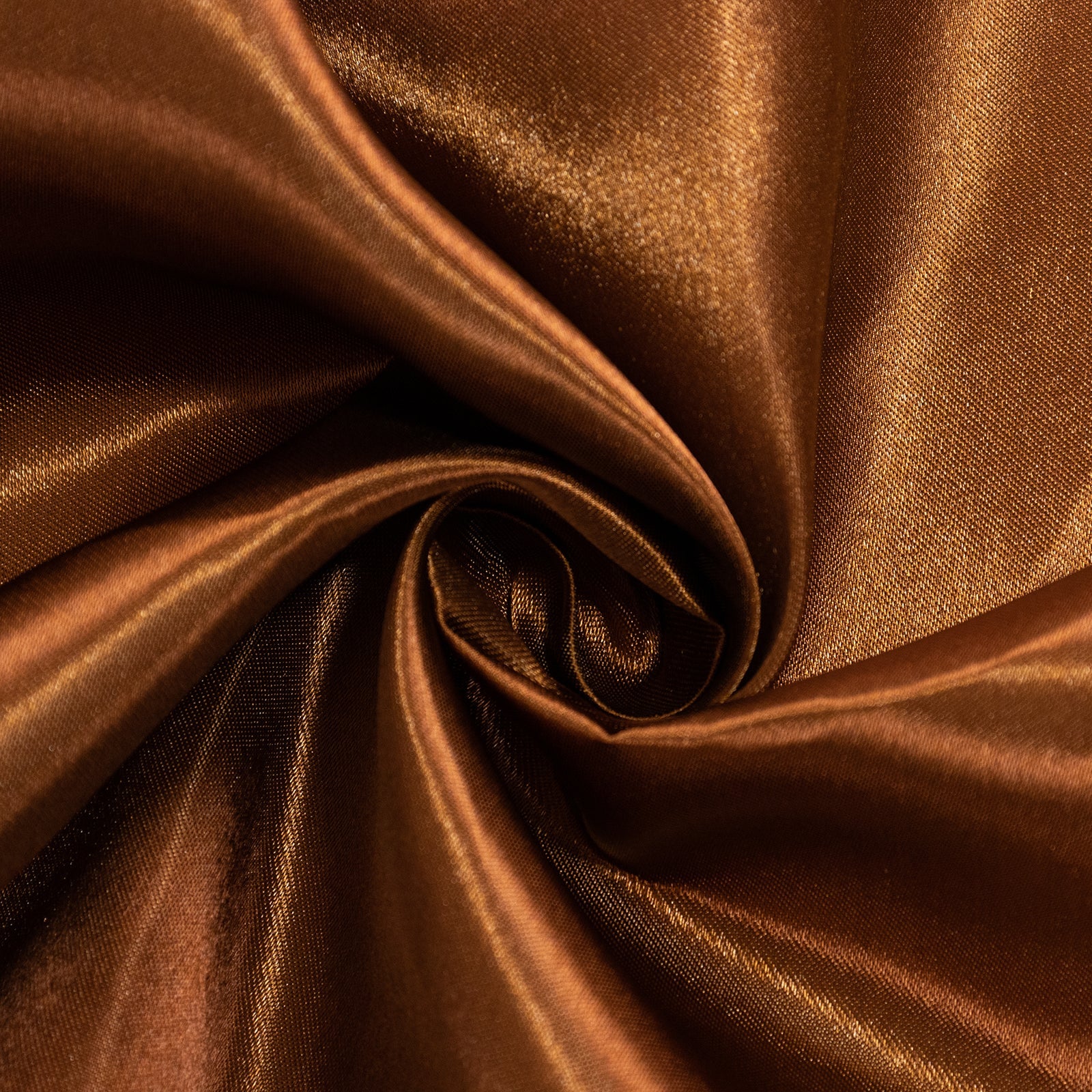 Satin 132 Round Tablecloth Cinnamon Brown - Stylish Seamless Table Cover