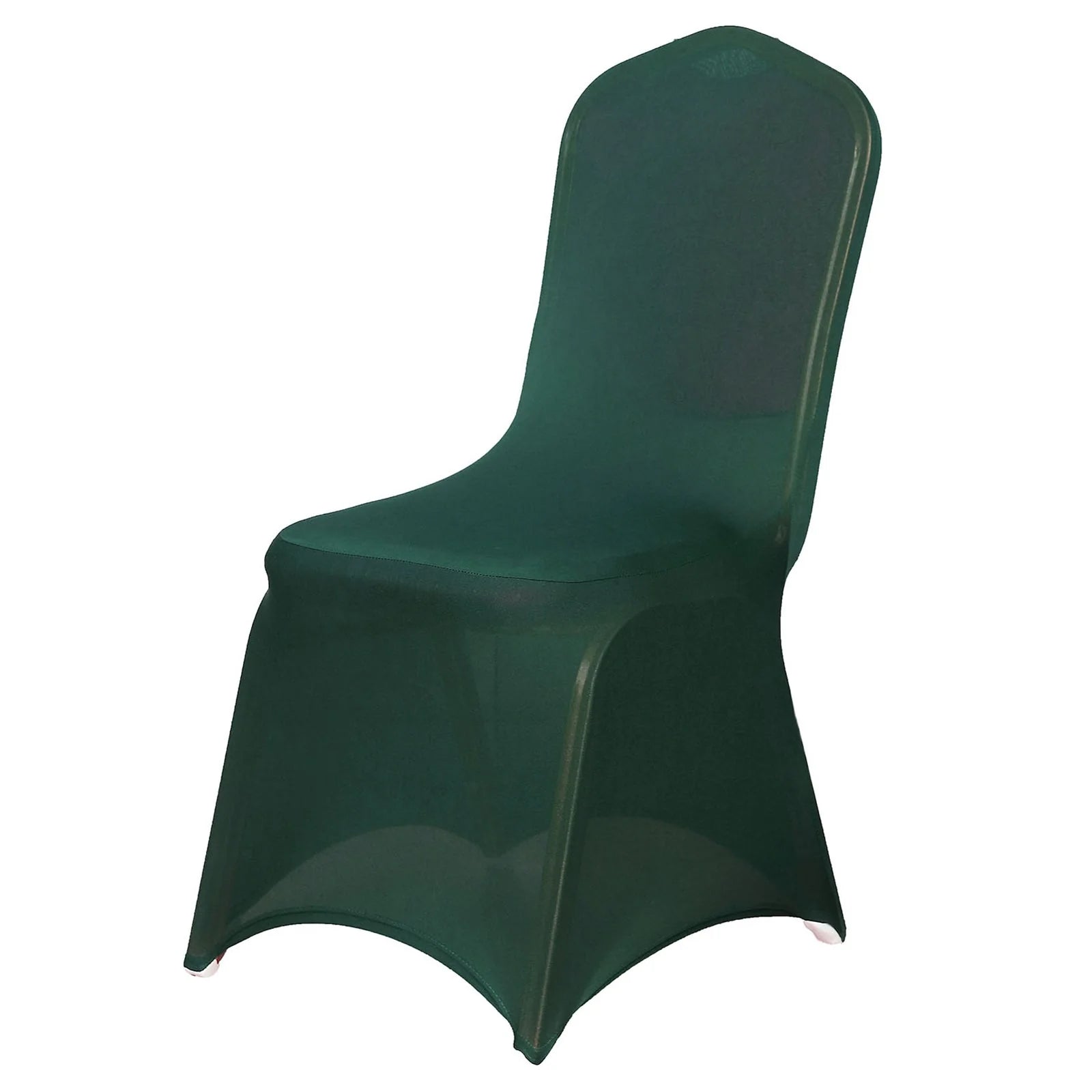 10 Pack Spandex Chair Covers for Banquet Chairs Hunter Emerald Green - Durable Reusable Stretch Slip-On Covers