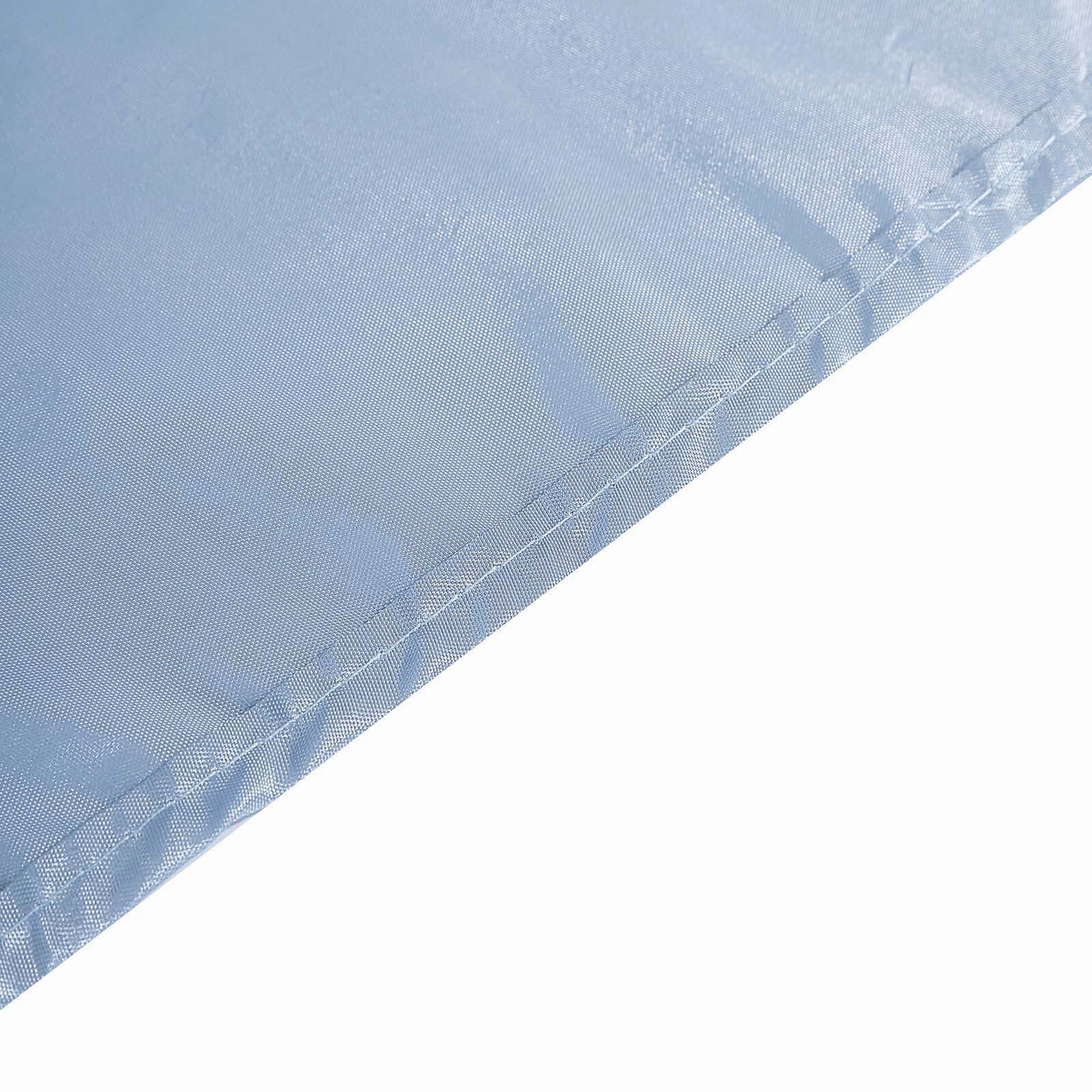 Taffeta 17ft Table Skirt Dusty Blue - Cascading Curly Willow Style Table Cover