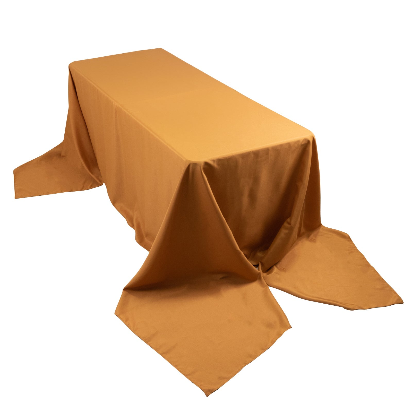 Premium Polyester 90x156 Rectangle Tablecloth Gold - Seamless 220GSM Stain-Resistant Design for Classy Events