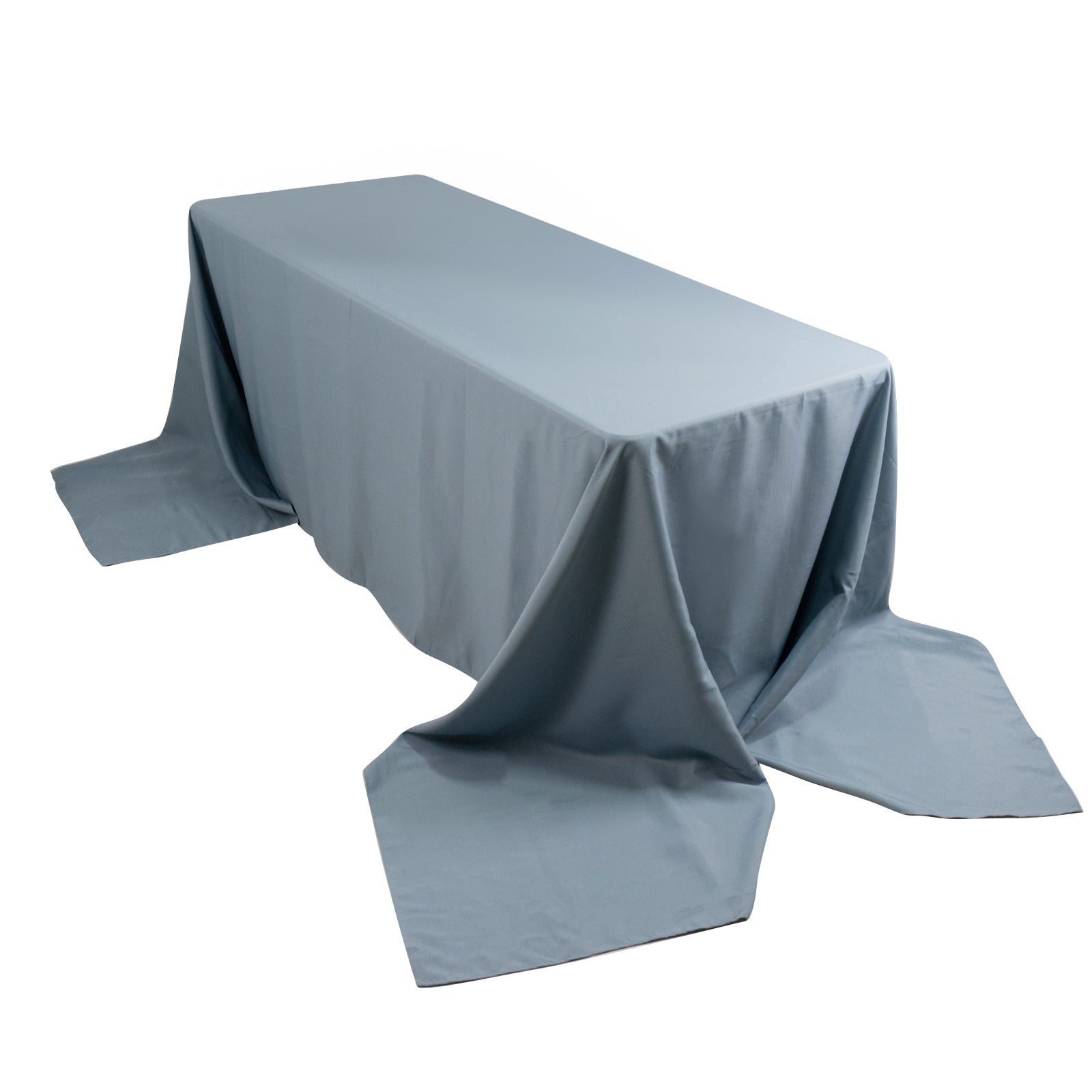 Premium Polyester 90x156 Rectangle Tablecloth Dusty Blue - Seamless 220GSM Stain-Resistant Table Cover