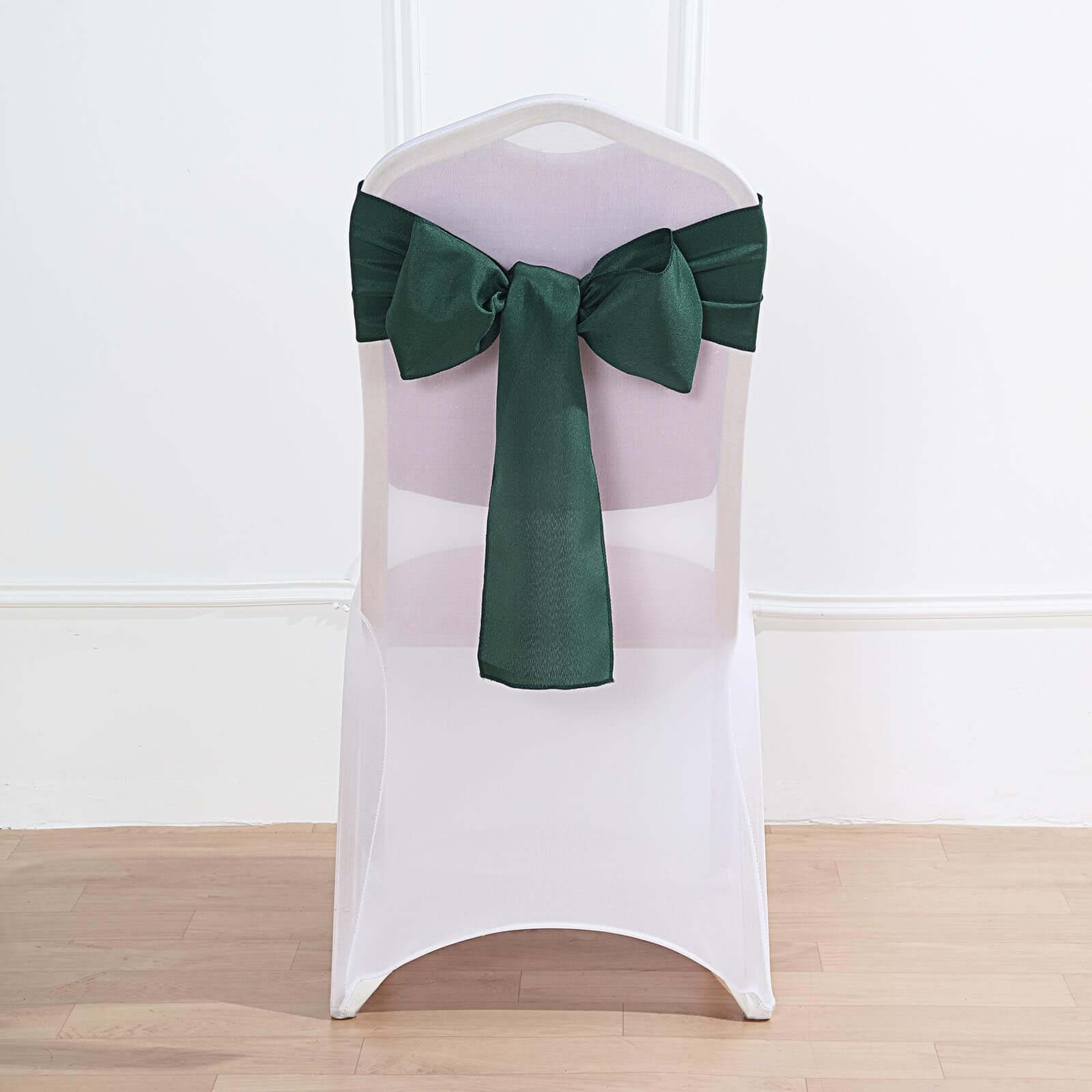 5 Pack Polyester Chair Sashes Hunter Emerald Green 6x108