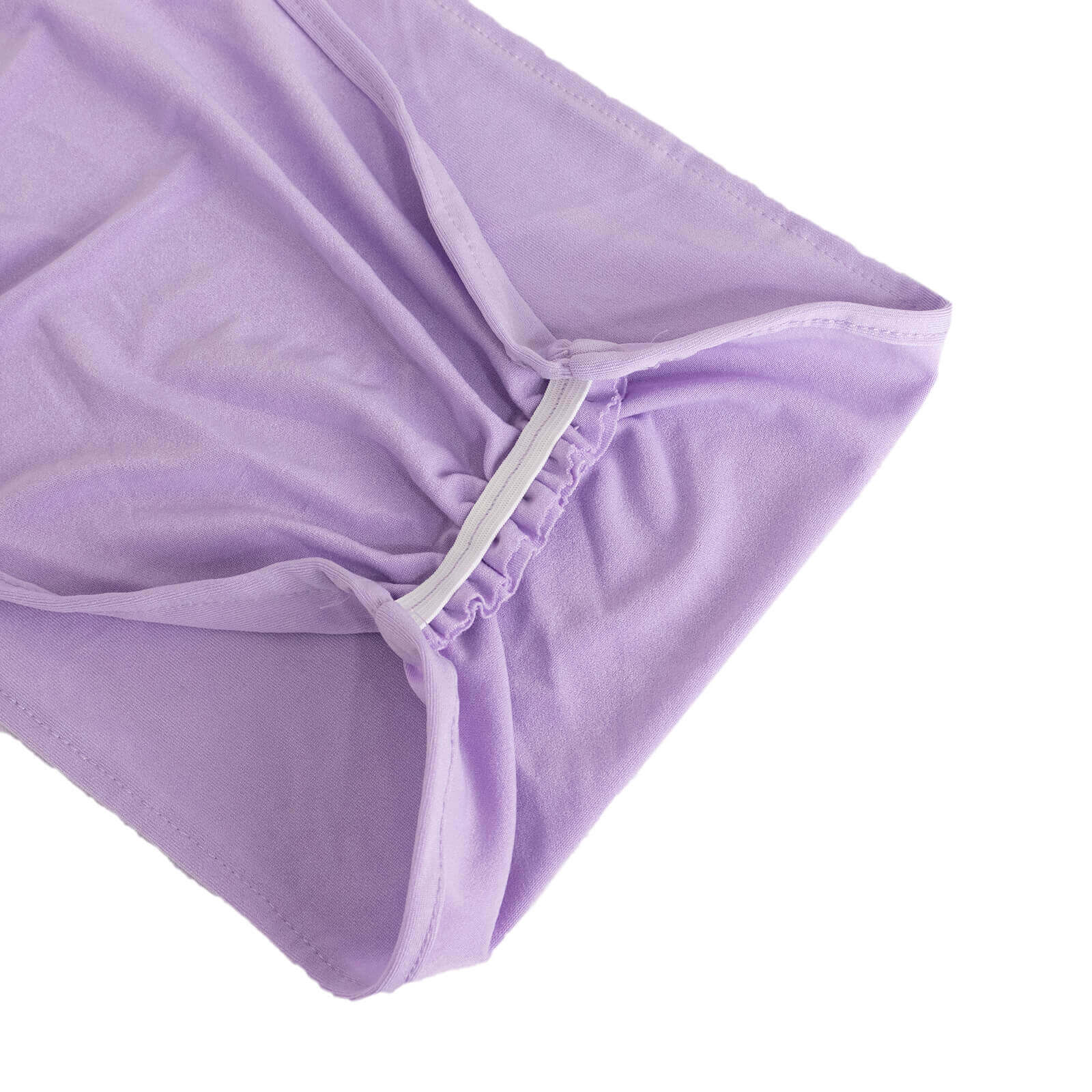 5 Pack Spandex Chair Sashes Lavender Lilac Ruffled Style - Wide Easy to Use Stretch Chair Bands 8x13