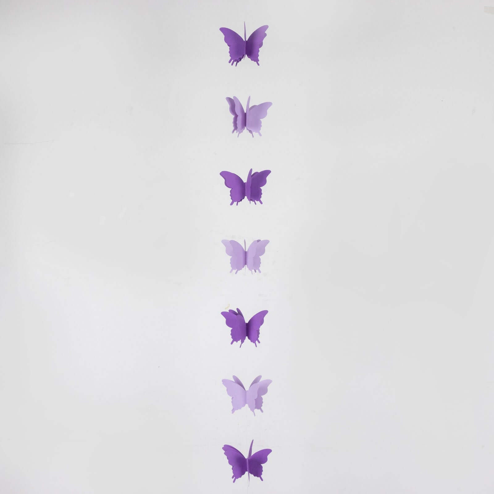 2 Pack 9ft Purple 3D Paper Butterfly Hanging Garland Streamers, Party String Banners