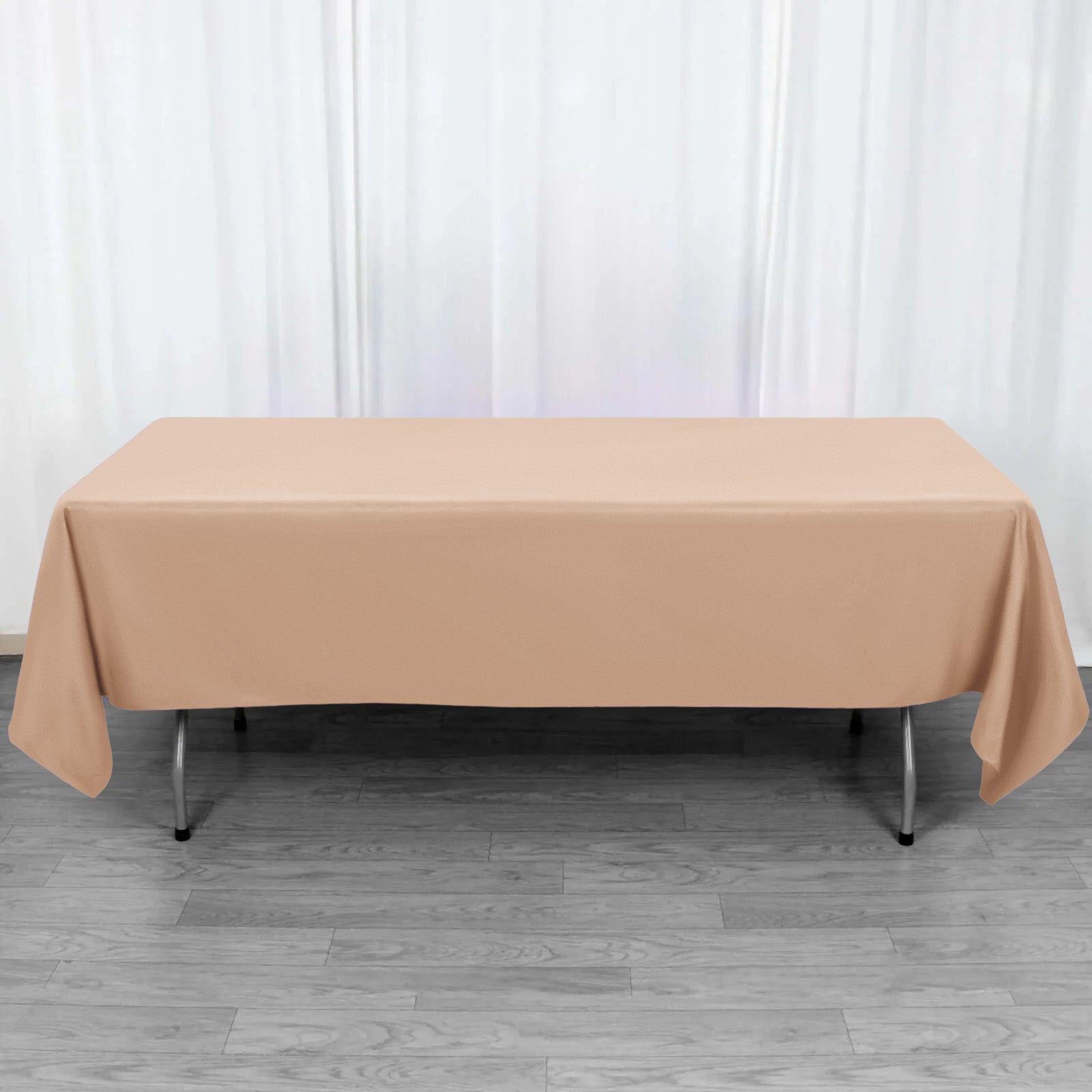 Premium Polyester 60x102 Rectangle Tablecloth Nude - Durable 220GSM Wrinkle-Resistant Table Cover