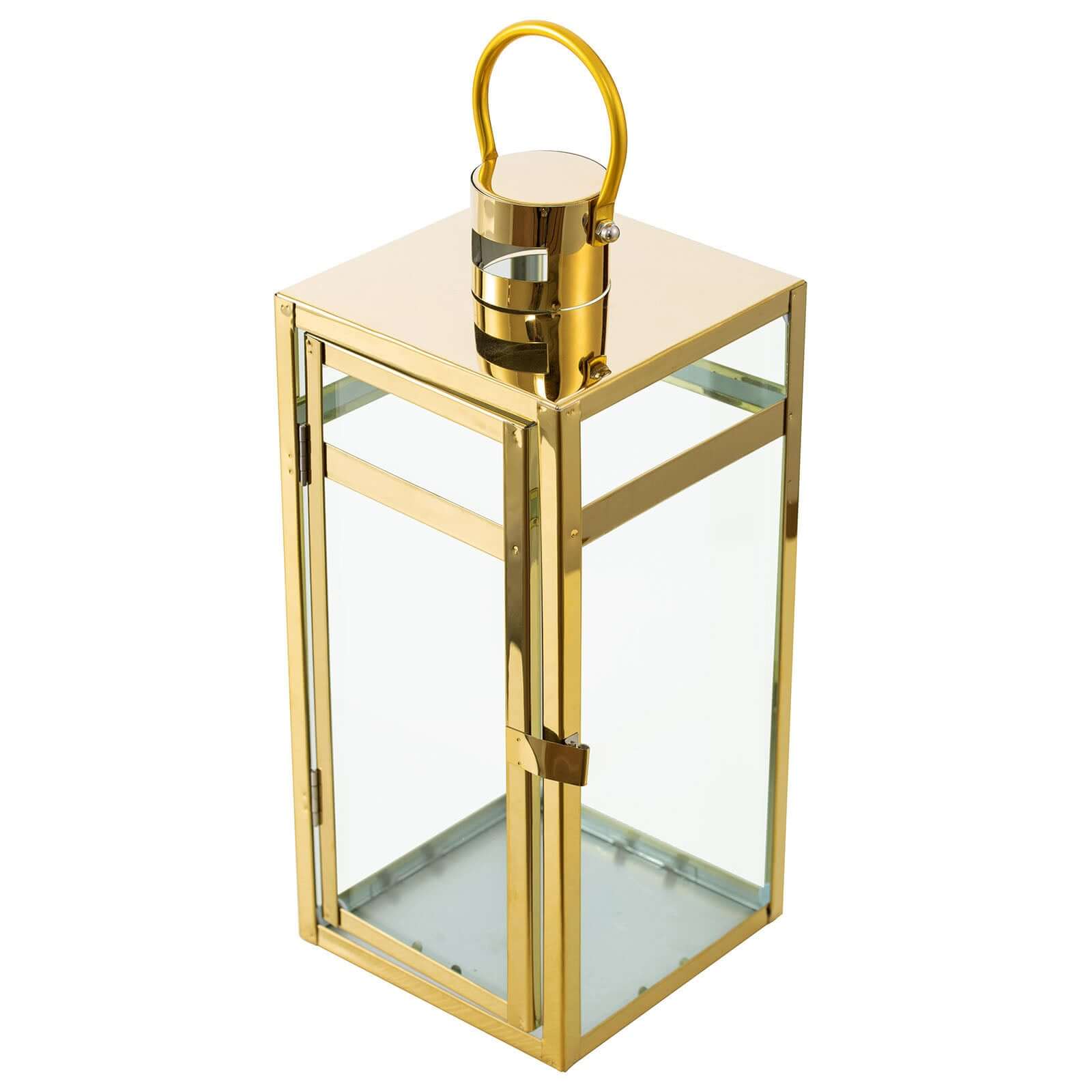 Stainless Steel Candle Lantern Vintage Top Design Gold - Outdoor Metal Patio Lantern Centerpiece 12