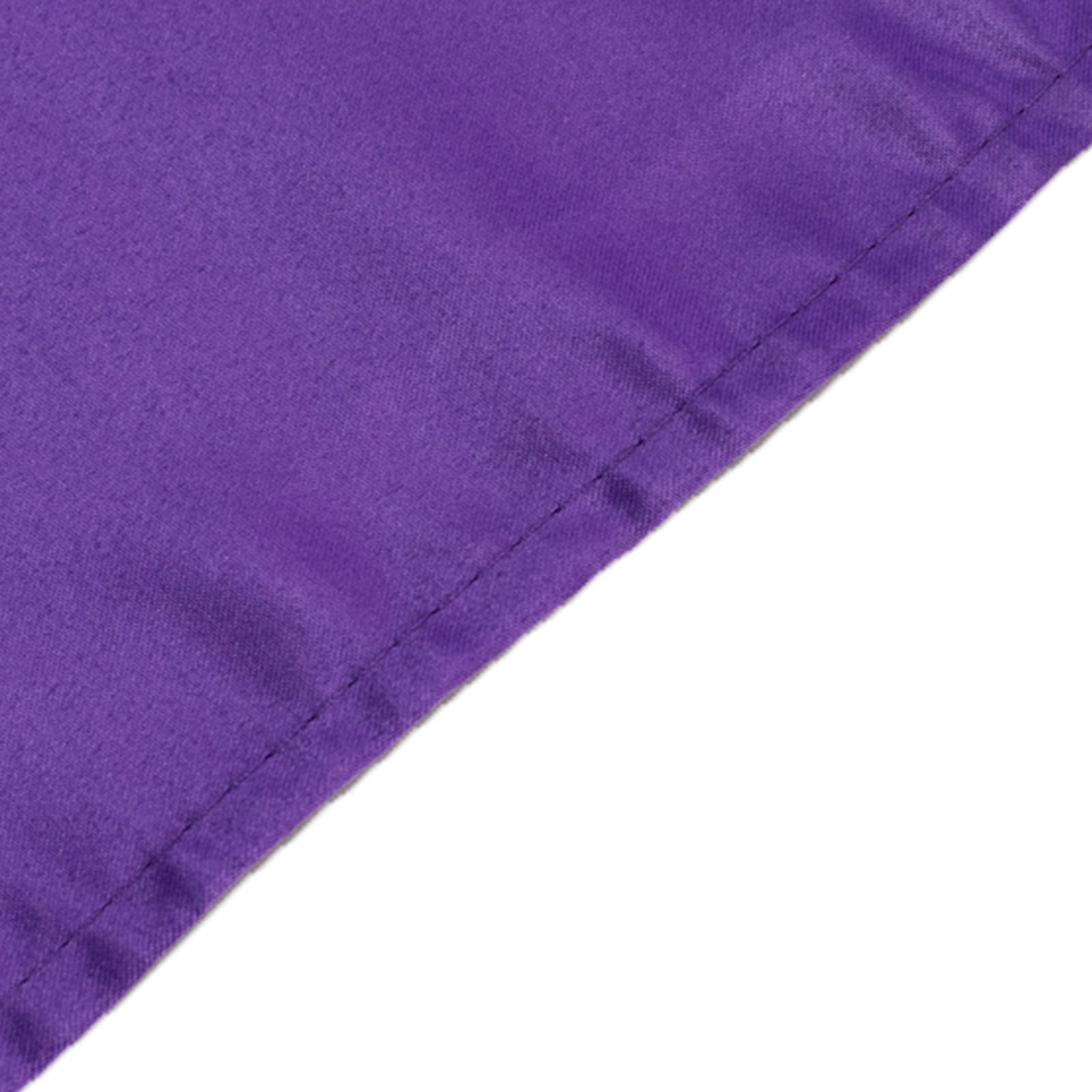 Lamour Satin 60x102 Rectangle Tablecloth Purple - Durable & Silky Soft Feel Table Cover