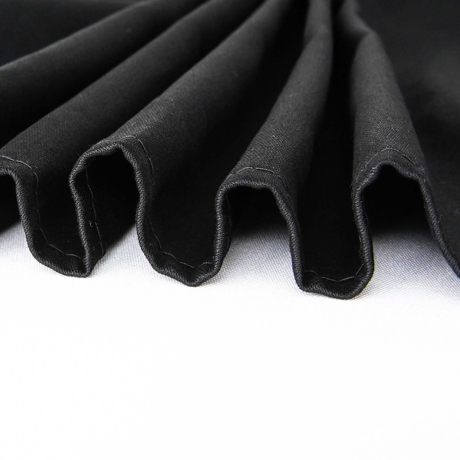 100% Cotton 70x70 Square Tablecloth Black Linen - Soft & Breathable Fabric Table Cover