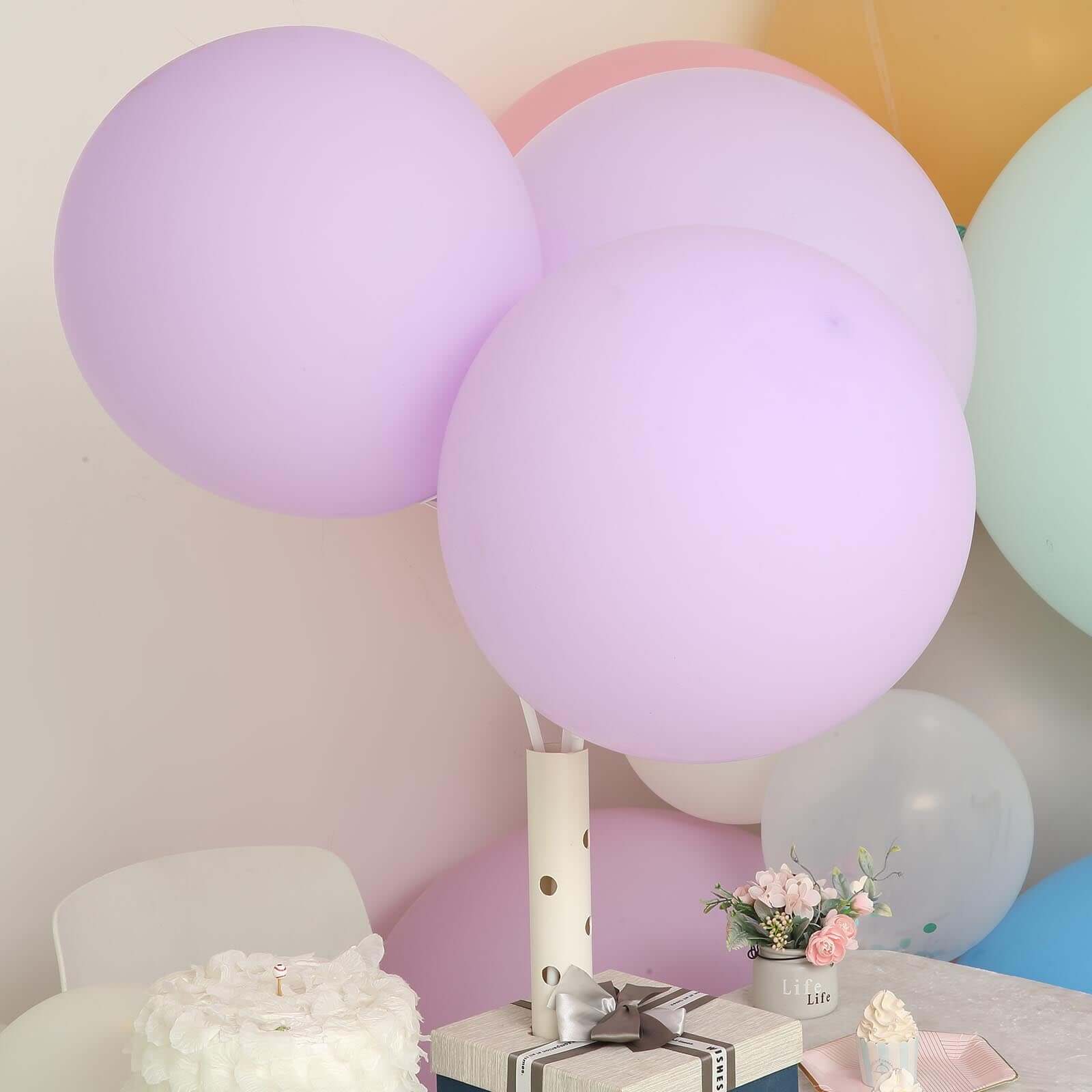 10 Pack 18 Matte Pastel Lavender Lilac Helium or Air Latex Party Balloons