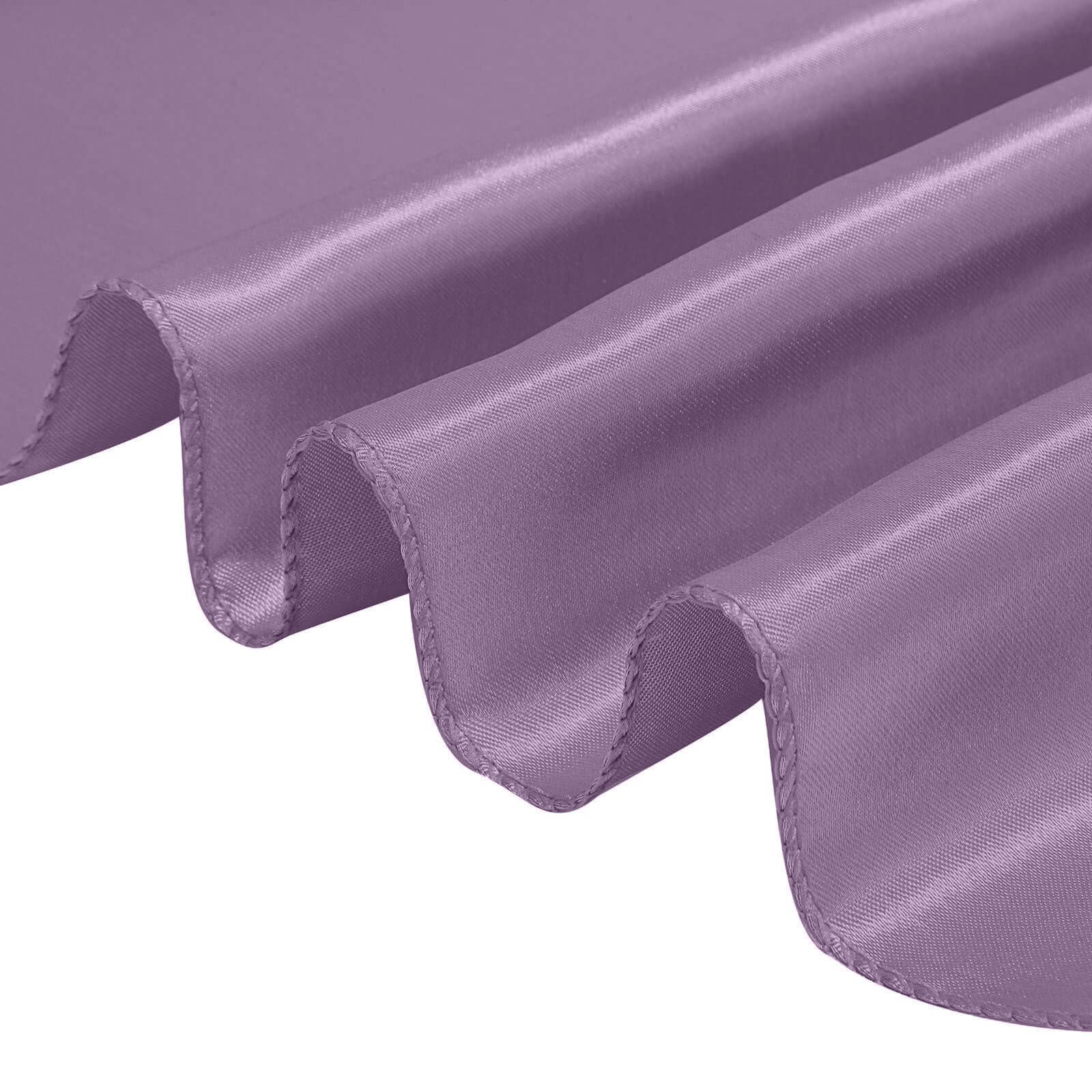 4 Pack Satin 20x20 Napkins Violet Amethyst - Luxurious Shine & Smooth Dinner Napkins