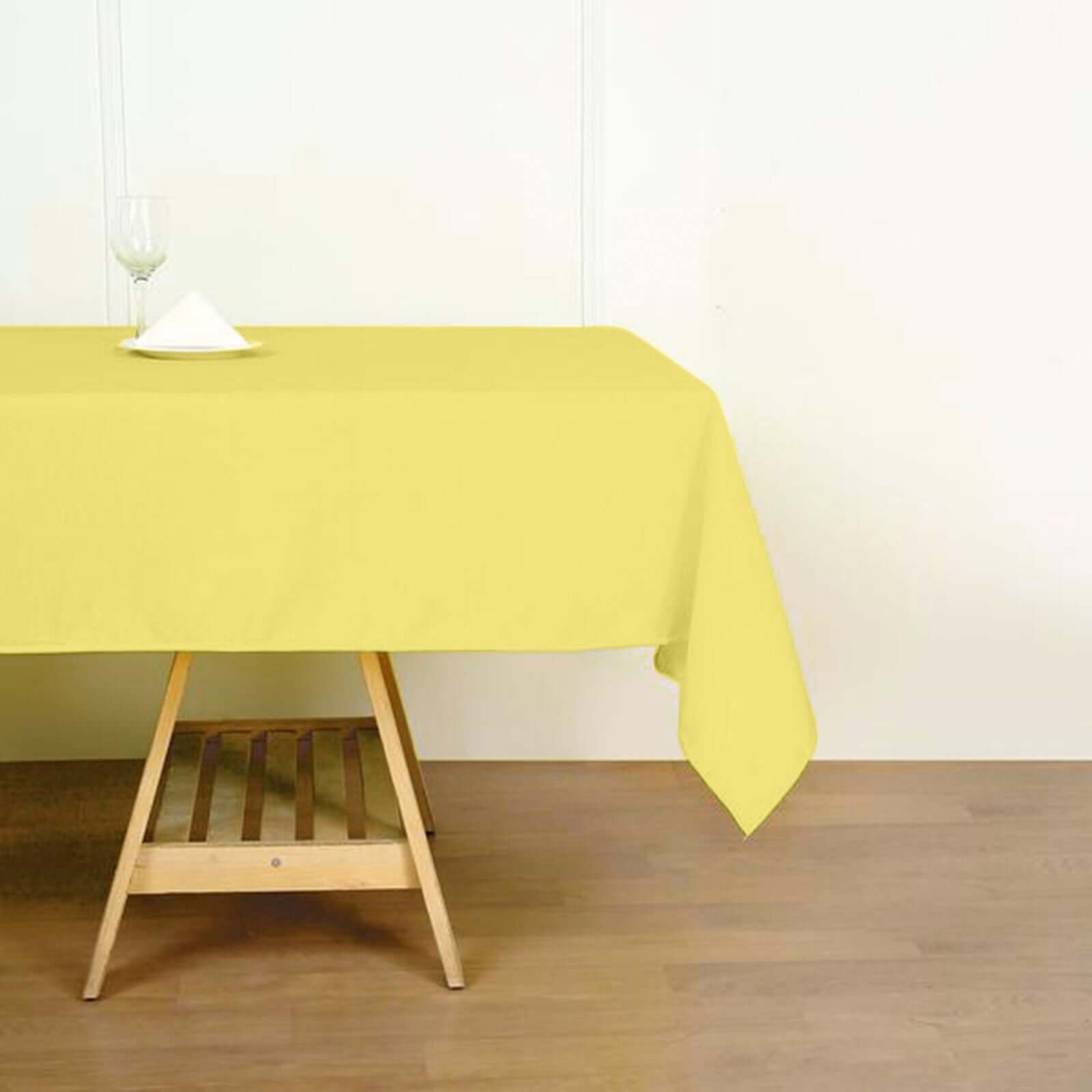 Polyester 60x102 Rectangle Tablecloth Yellow - Durable and Stylish Table Cover