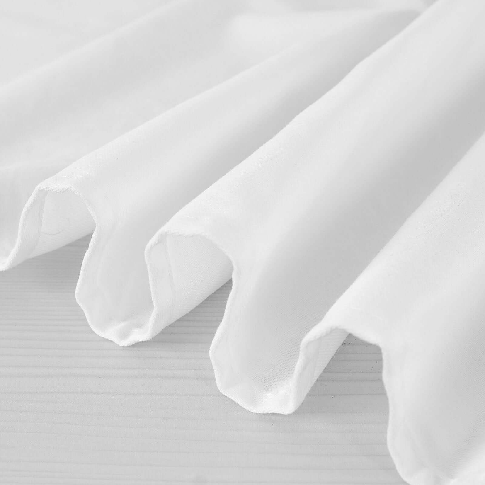 100% Cotton 54x54 Square Tablecloth White Linen - Sophisticated, Soft & Breathable Fabric Table Cover