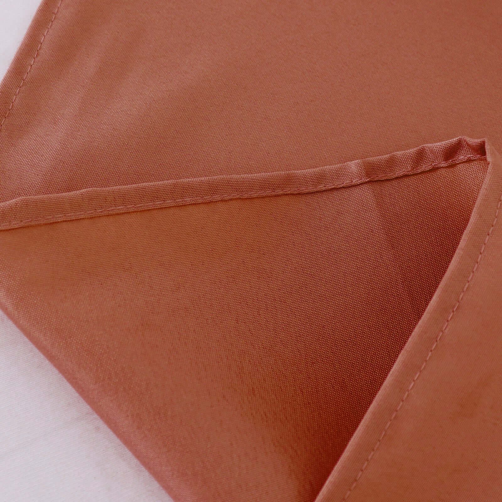 Polyester 90 Round Tablecloth Terracotta (Rust) - Stain & Wrinkle-Resistant Table Cover