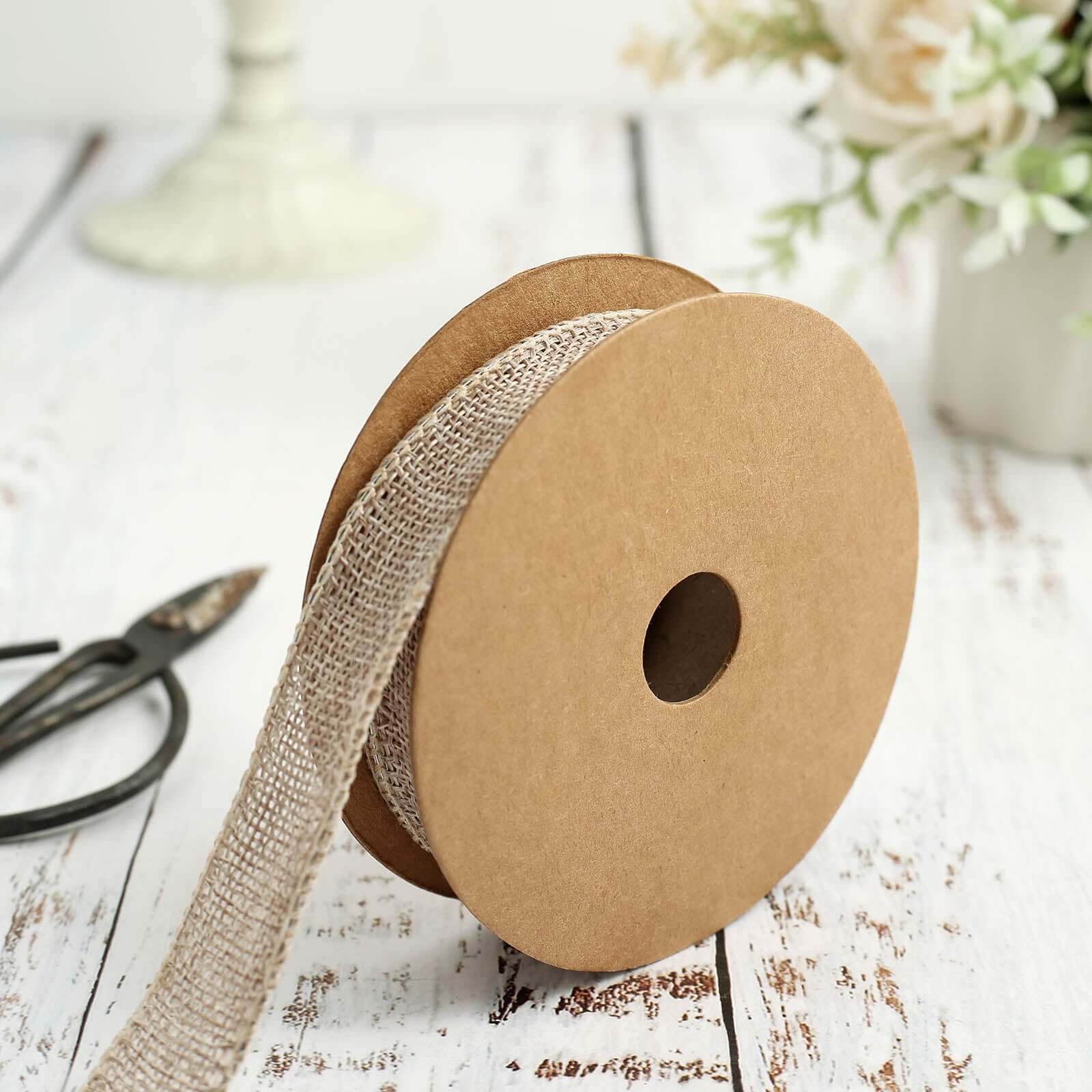 10 Yards 7 8 Natural Tone Jute Burlap Ribbons