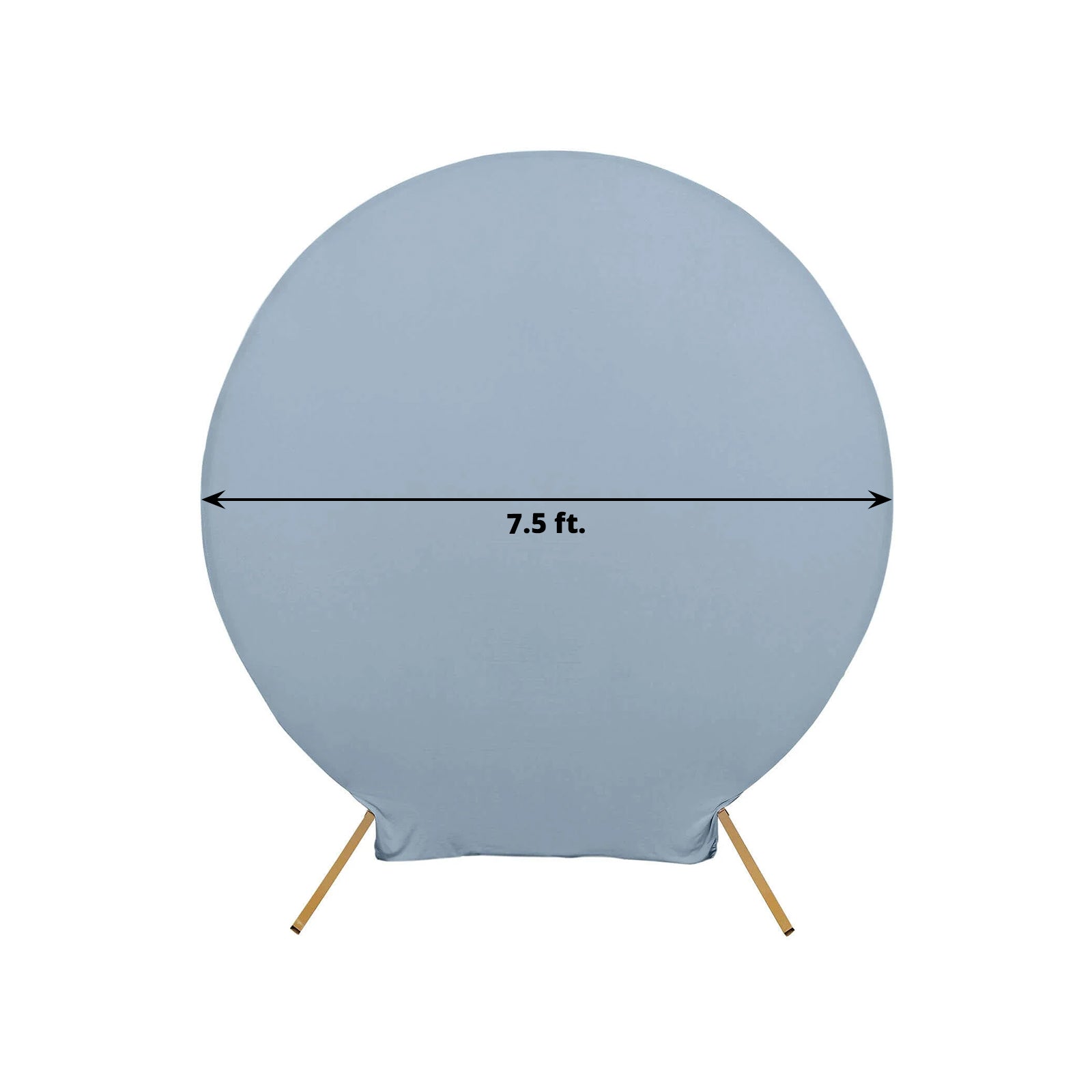 7.5ft Matte Dusty Blue Round Spandex Fit Party Backdrop Stand Cover