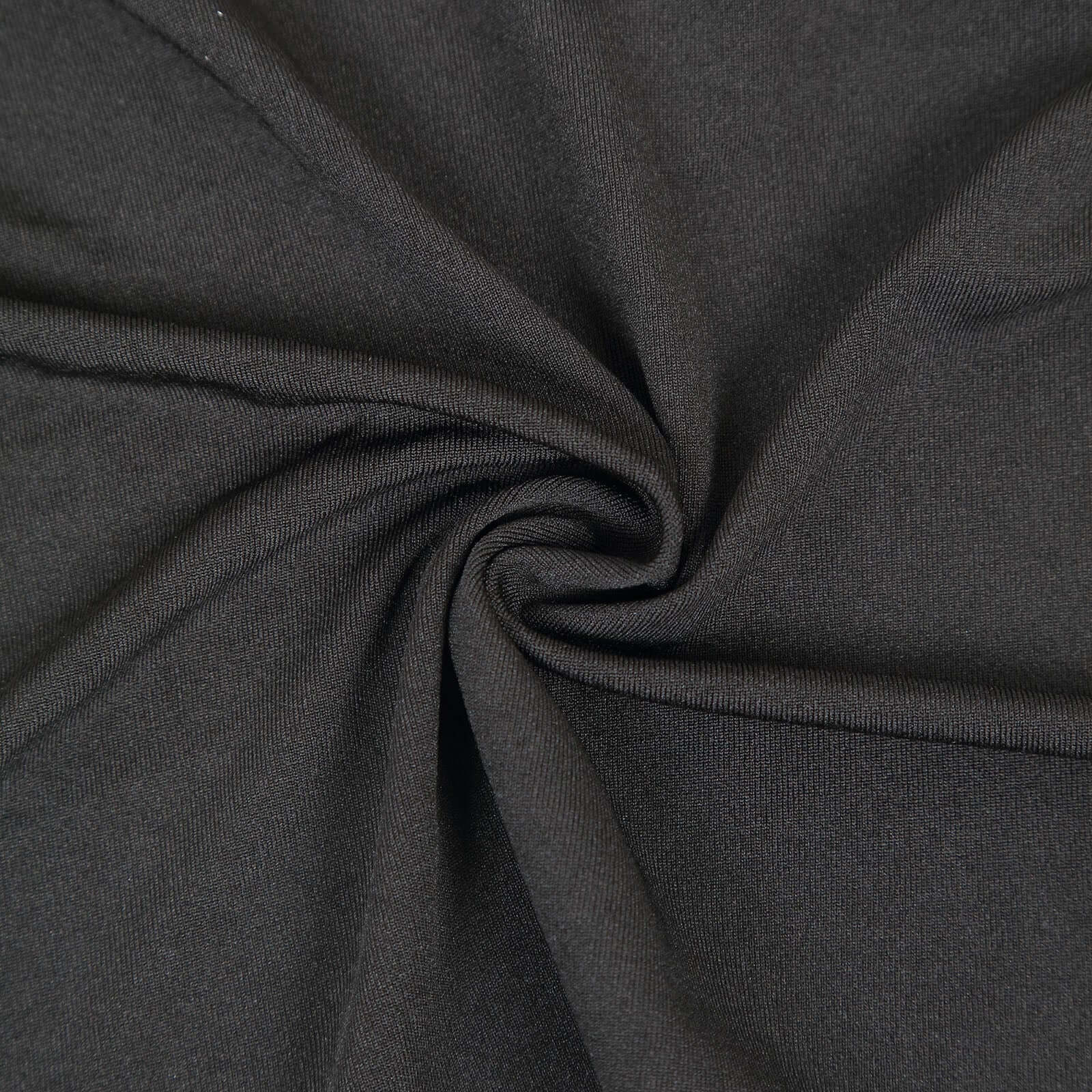 6ft Matte Black Spandex Half Moon Chiara Backdrop Stand Cover, Custom Fitted Wedding Arch Cover