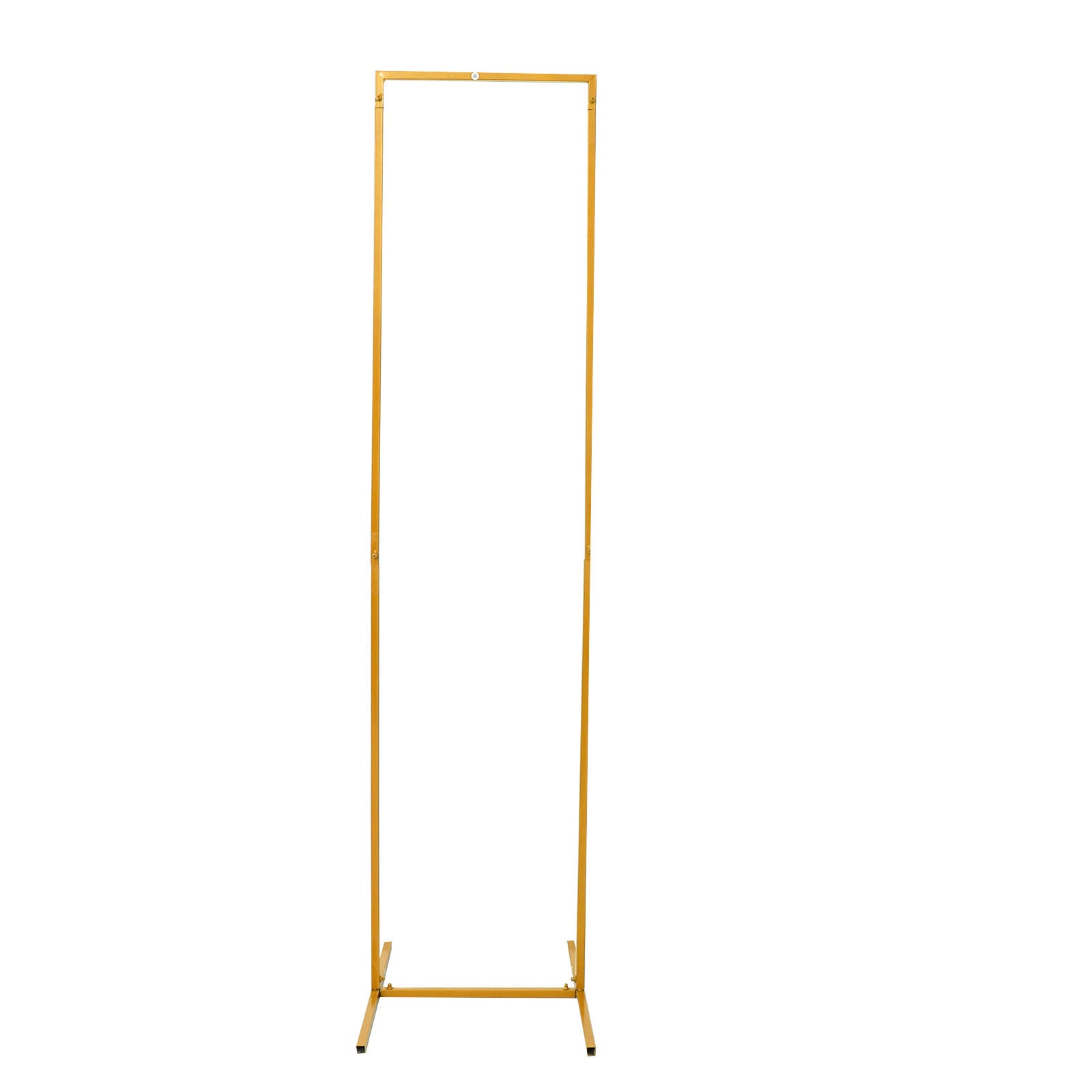 5.5ft Slim Gold Metal Frame Wedding Arch, Rectangular Backdrop Stand, Floral Display Frame