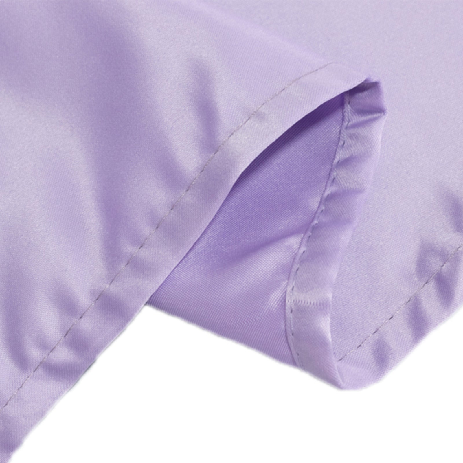 Lamour Satin 120 Round Tablecloth Lavender Lilac - Seamless Table Cover with Soft Tempered Sheen