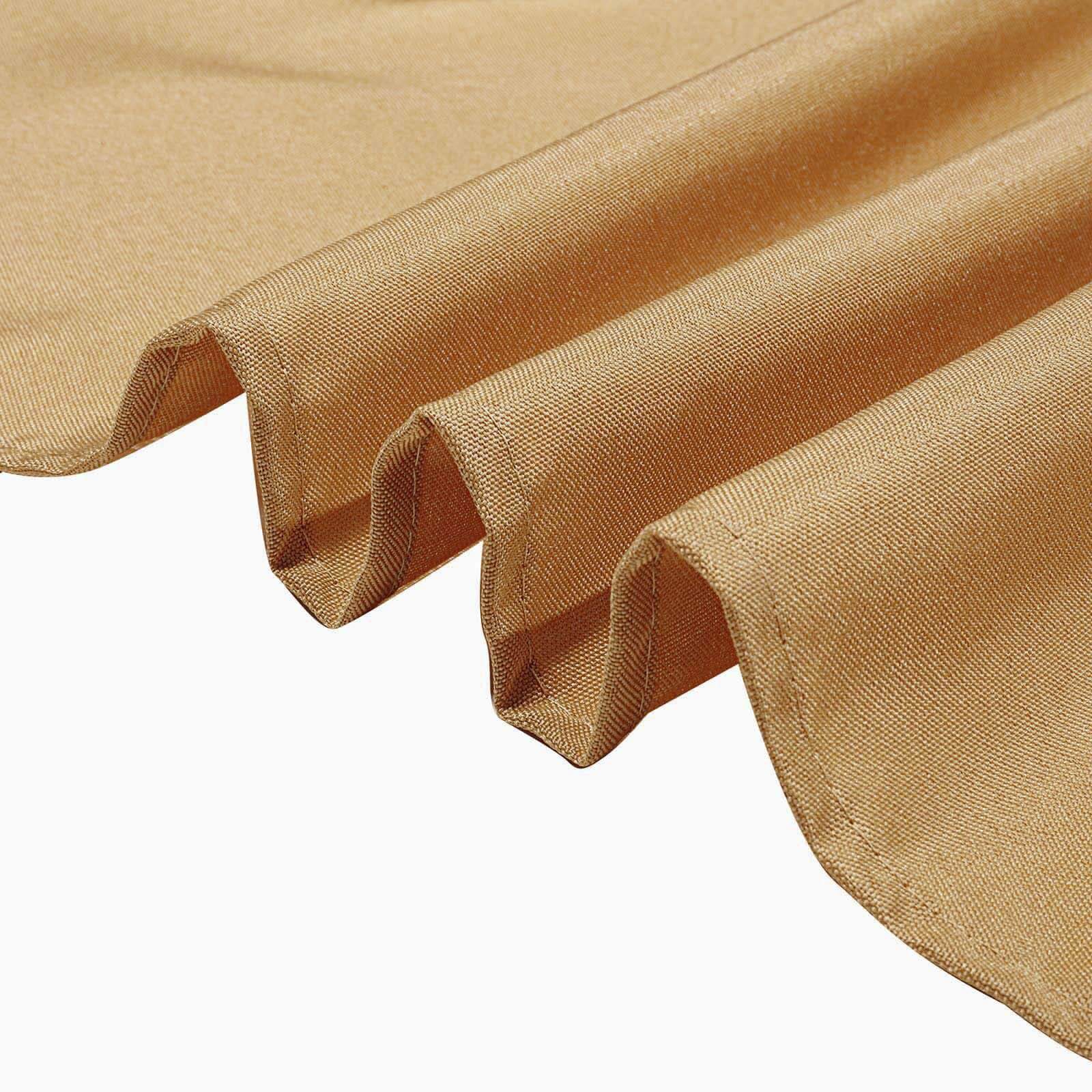 Polyester 70x70 Table Overlay Square Tablecloth Gold - Wrinkle-Resistant & Durable Table Cover