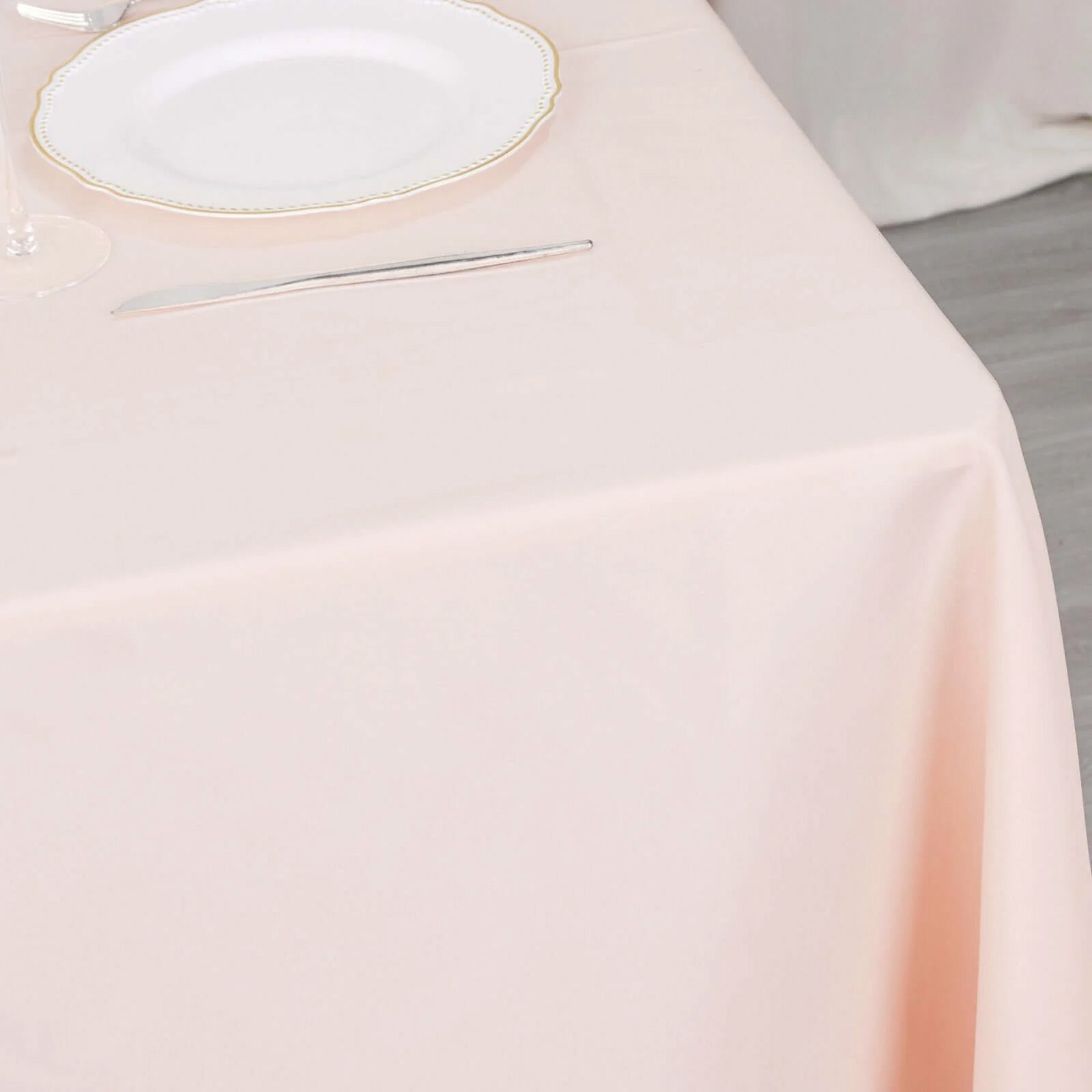 Premium Polyester Square Tablecloth 70x70 Blush 220GSM Wrinkle-Resistant Table Cover