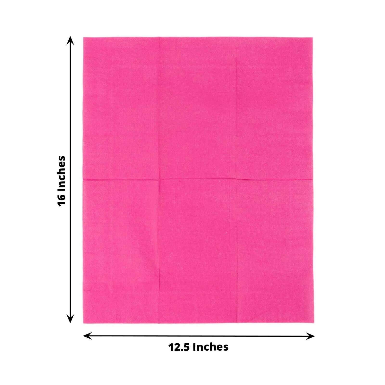 50-Pack Paper Napkins Soft Fuchsia - Disposable 2-Ply Cocktail and Beverage Napkins for Weddings