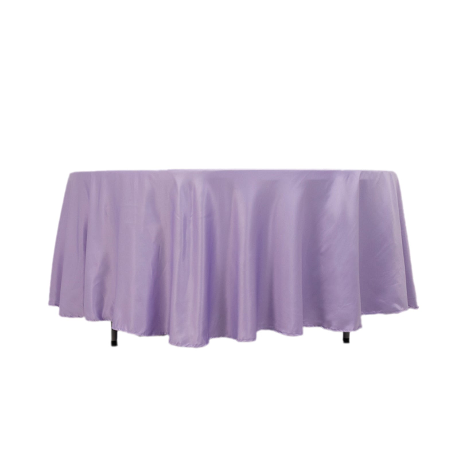 Lamour Satin 108 Round Tablecloth Lavender Lilac - Durable & Silk-Like Table Cover