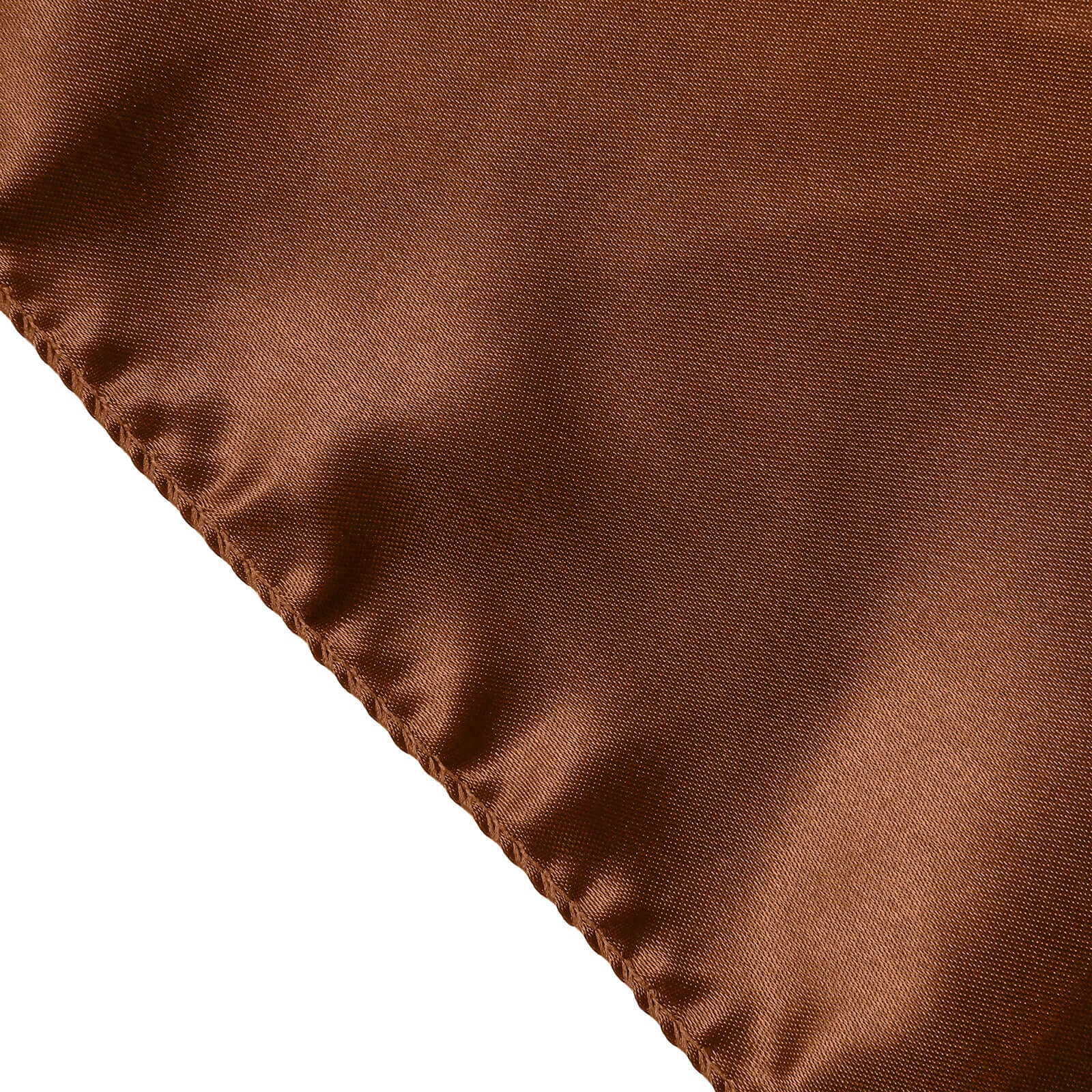 Satin 72x72 Table Overlay Square Tablecloth Cinnamon Brown - Smooth Finish Table Cover